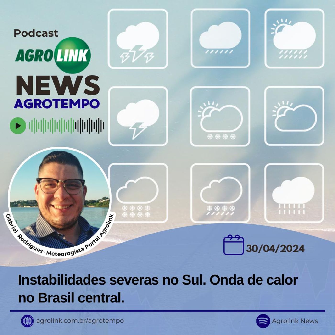 Instabilidades severas no Sul. Onda de calor no Brasil central episode artwork
