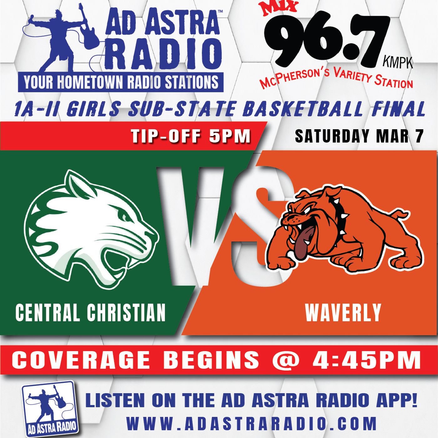 Central Christian Lady Cougars vs Waverly Lady Bulldogs High School Basketball (1A-II Substate Final-March 7, 2026) episode artwork