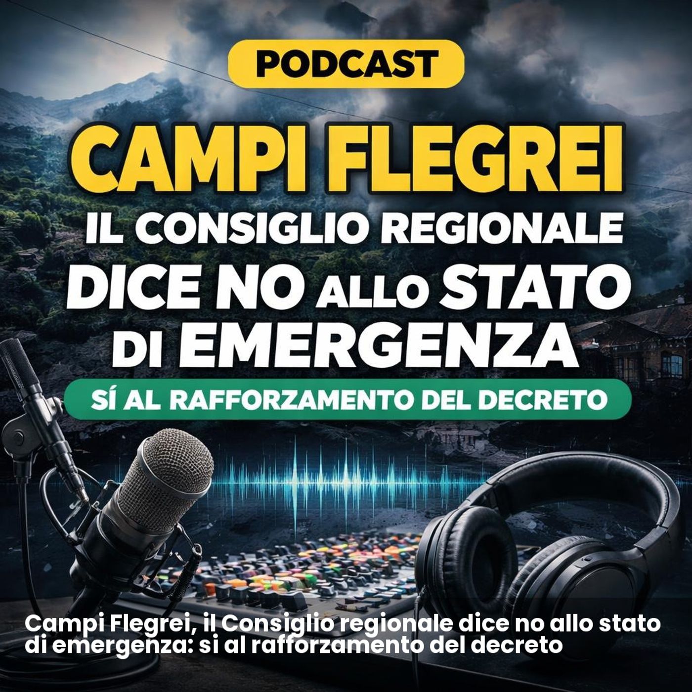 Campi Flegrei, il Consiglio regionale dice no allo stato di emergenza: si al rafforzamento del decreto episode artwork