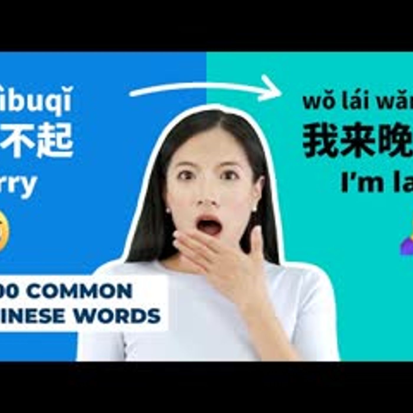 Beginner Chinese Vocabulary (20 Words 40 Sentences) Lesson 01 episode artwork