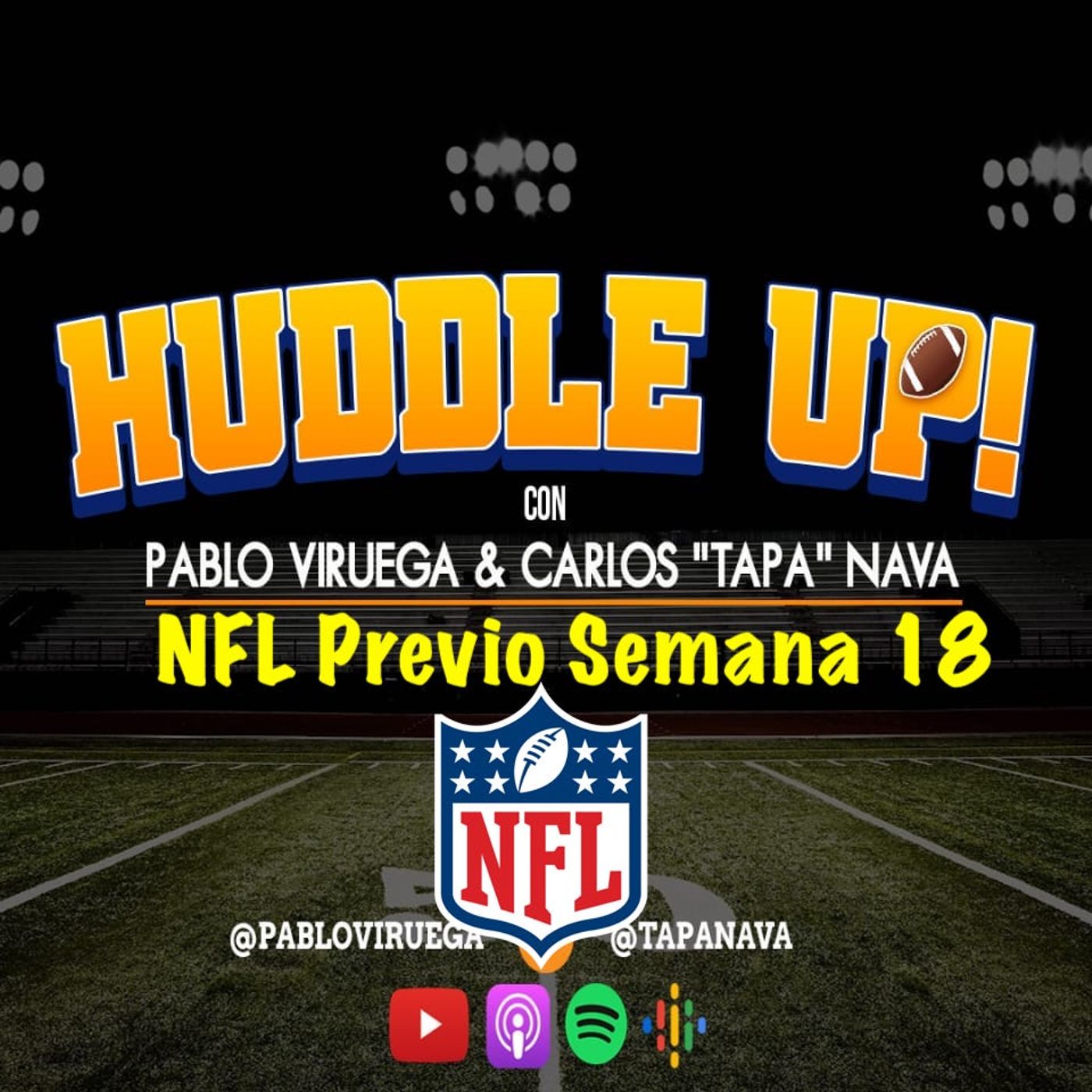 #HuddleUP Previo Semana 18 #NFL #NFLPlayoffs @TapaNava y @PabloViruega