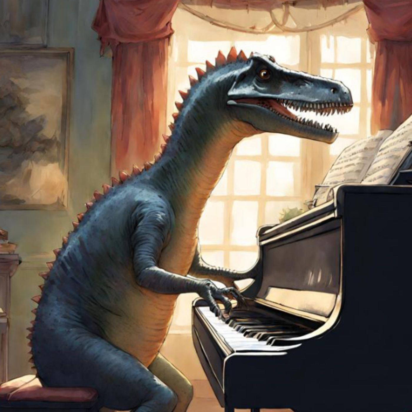 Apatosaurus Y UN SPINOSAURUS  MONTAN ORQUESTA DE SALSA EN PUERTO RICO