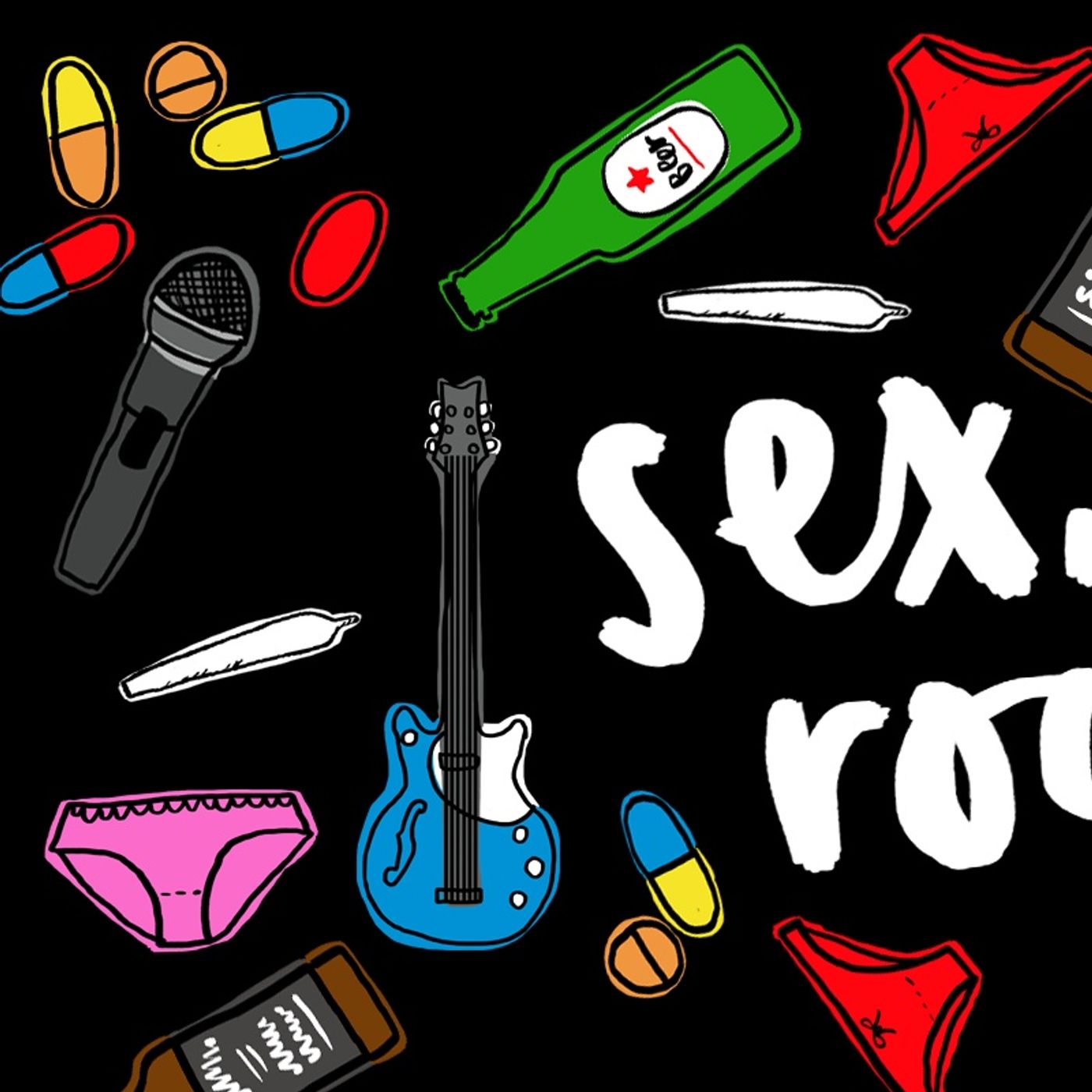 A little bit of everything and don't forget the Sex, Drugs and Rock & Roll episode artwork