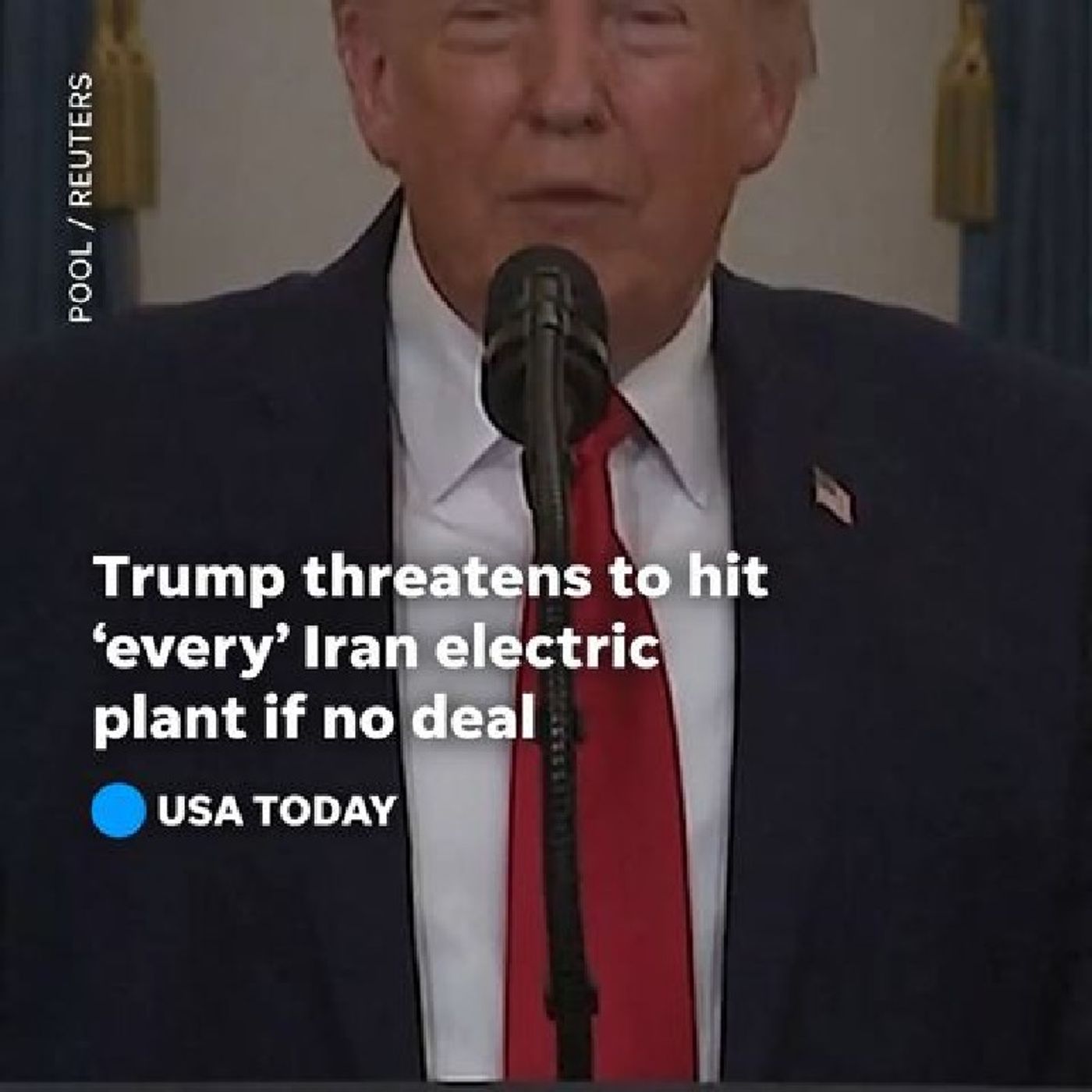 In an address to the nation, President Donald Trump threatened to hit every single one of Iran's electric generating plants if there's no de episode artwork