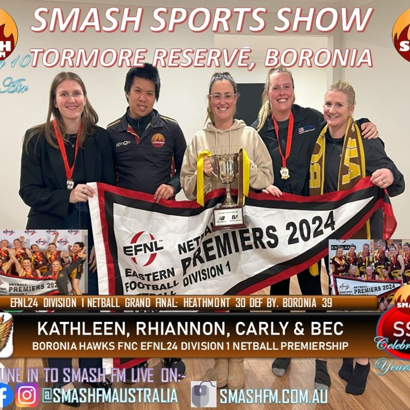 SSS10THYR: Boronia Hawks FNC EFNL24 Div 1 Netball Premiership Interviews 090924