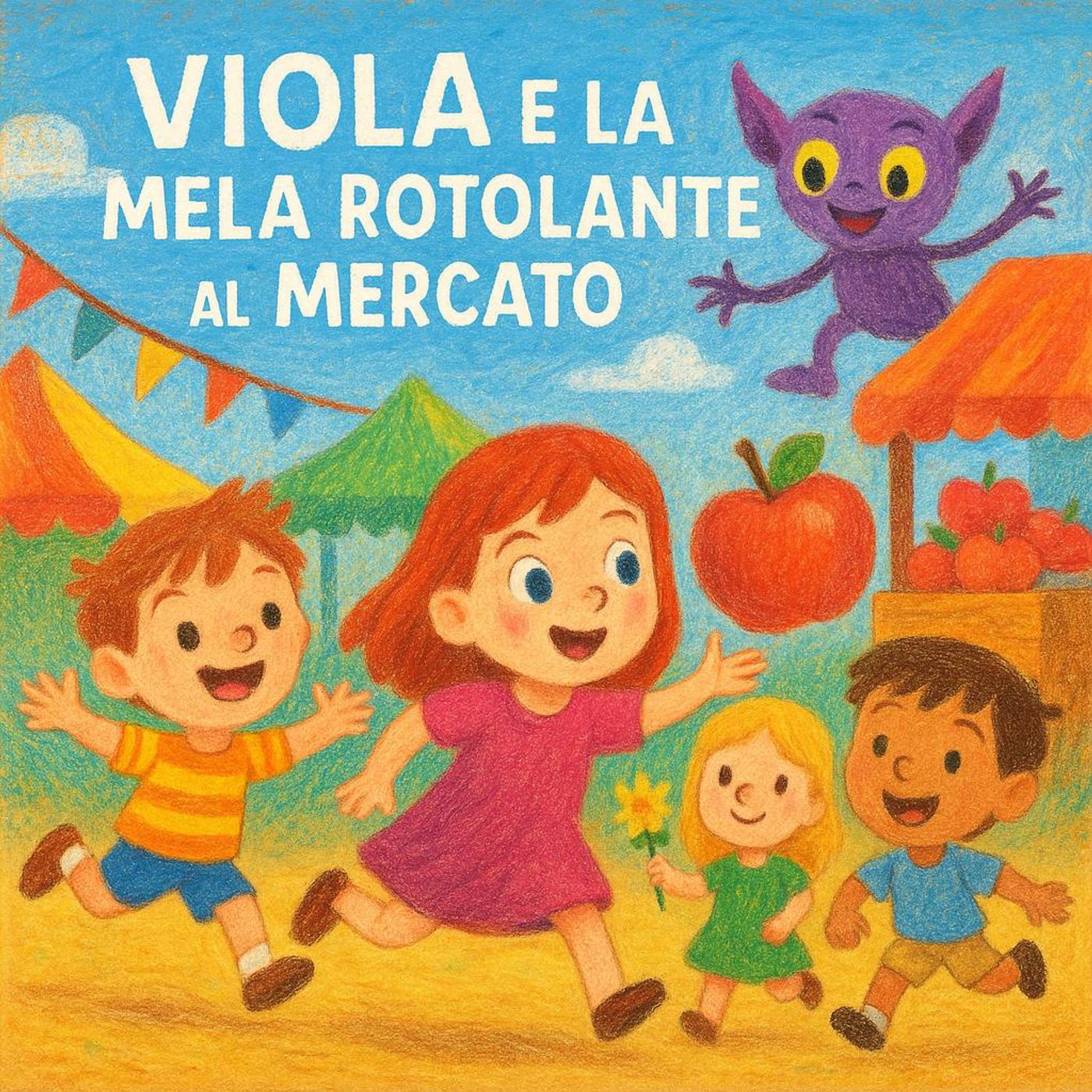 Viola e la Mela Rotolante al Mercato