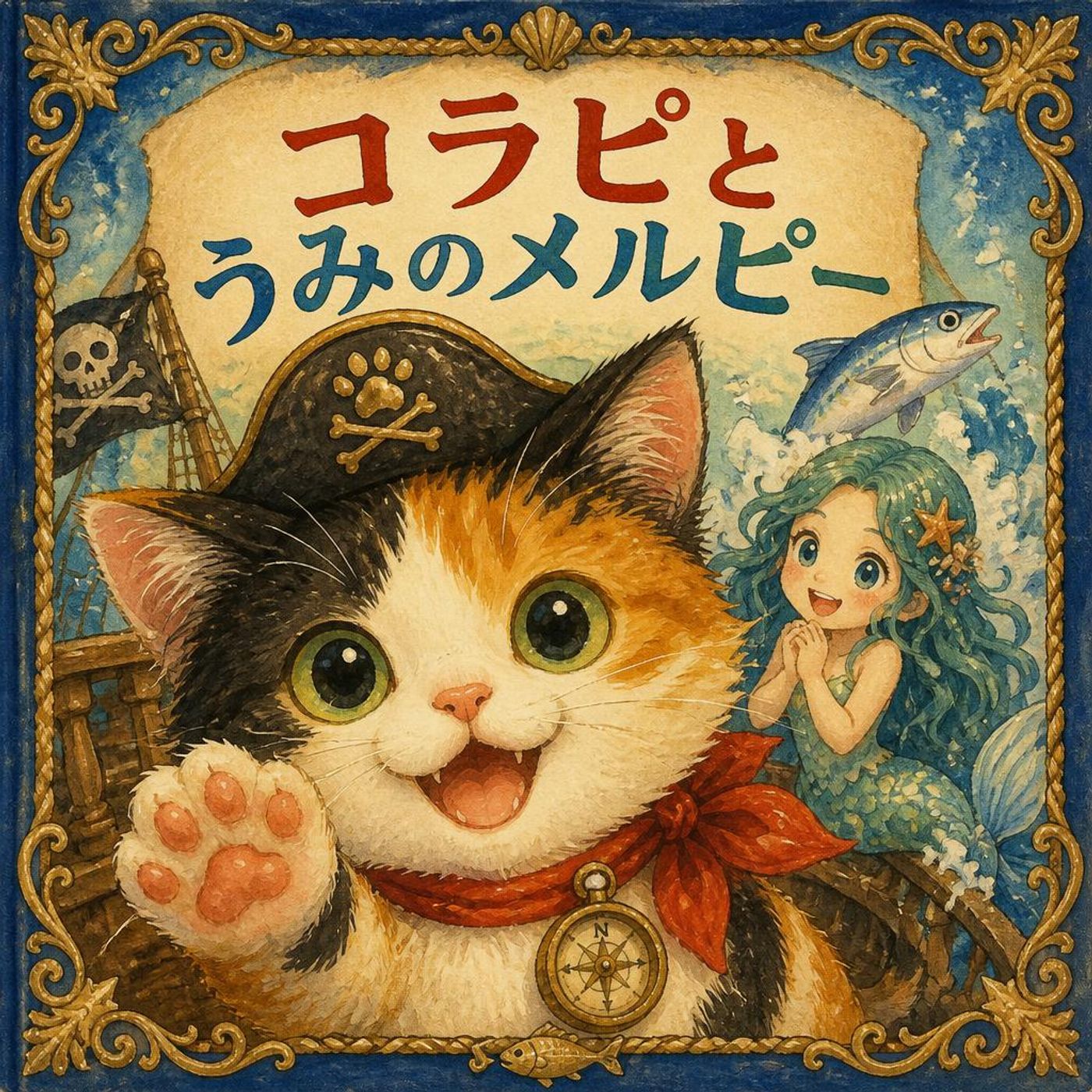 水が大嫌いな海賊猫と、人魚のメルピーのひみつの友情 ｜【子ども向けのお話】 episode artwork