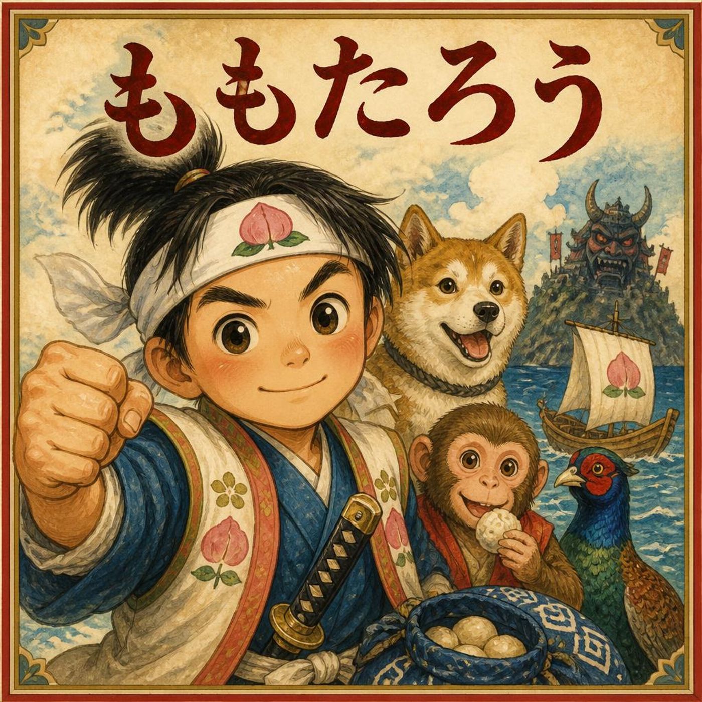 桃から生まれた男の子と、ちいさな仲間たちの悪魔退治 ｜ 日本の昔話 episode artwork