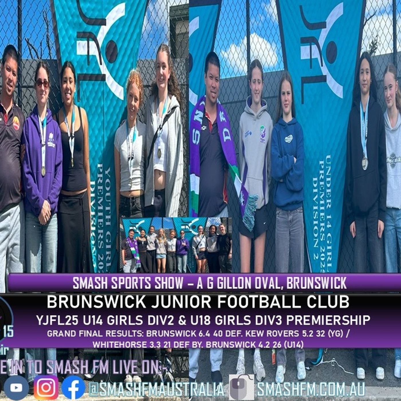 SSS15THYR: Brunswick JFC YJFL25 U18 Girls D3 & U14 Girls D2 Premiership Interviews 140925