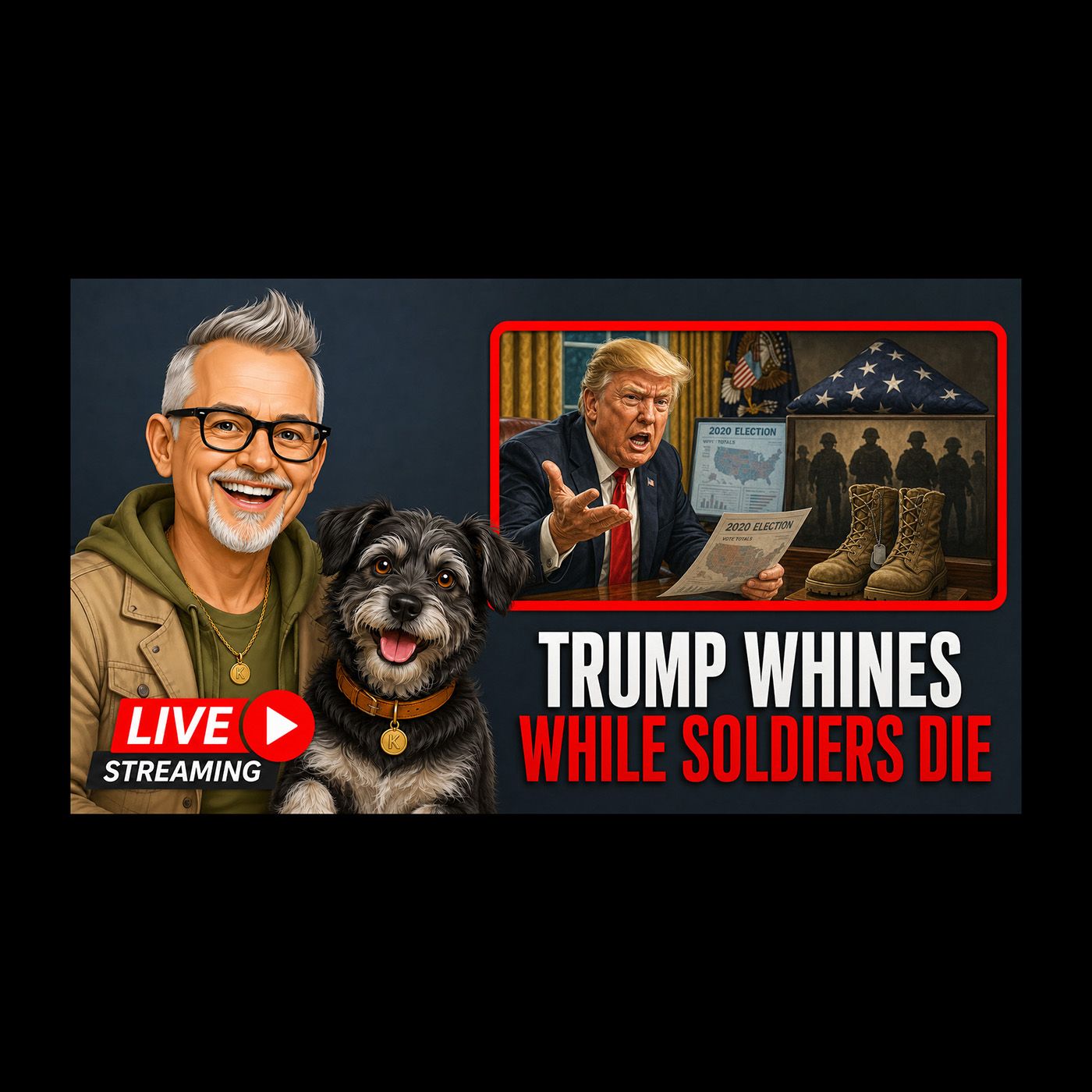 Trump Rehashes 2020 Election as U.S. Soldiers Die | The Karel Cast episode artwork