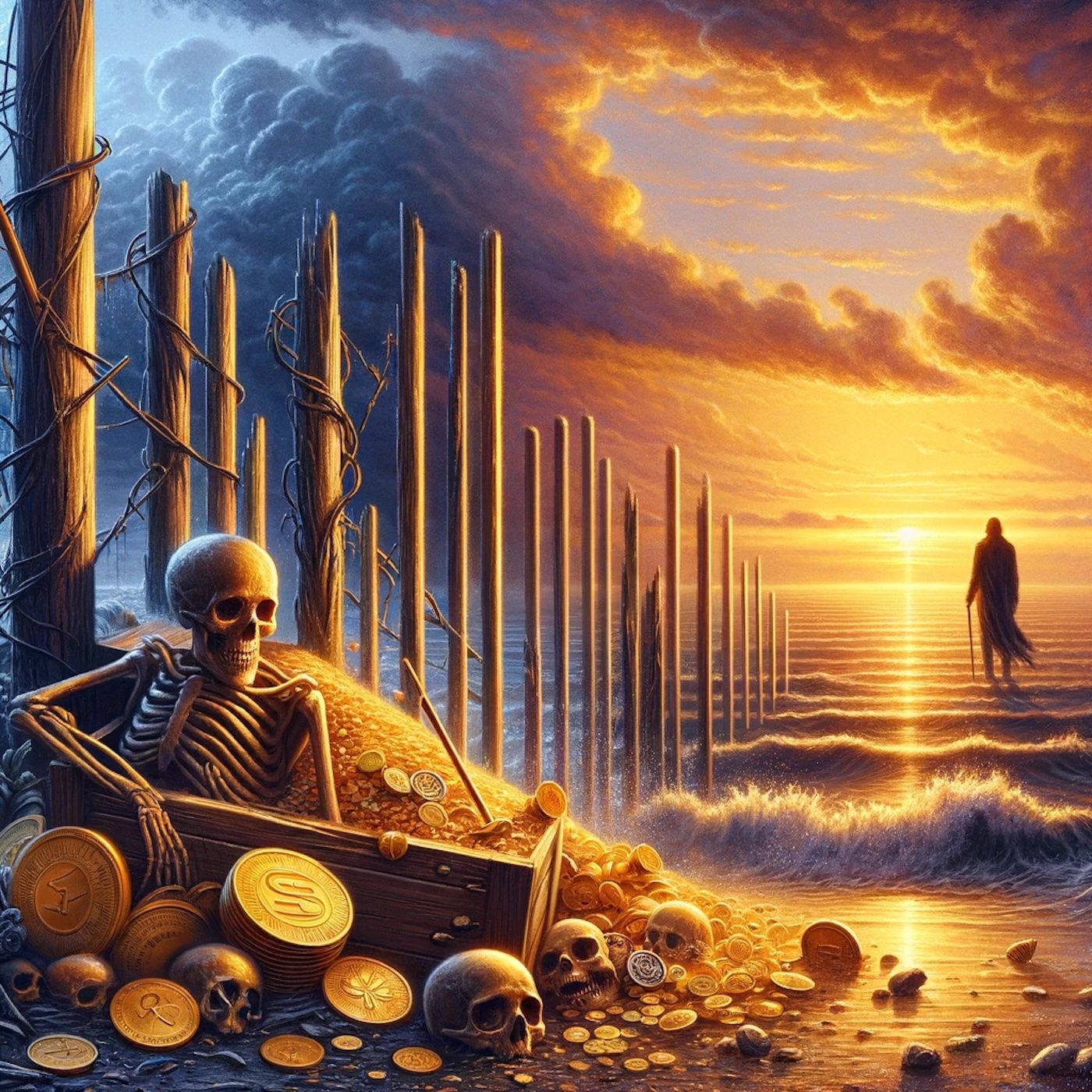 "Life is but a fleeting moment, so do not waste it in the pursuit of material wealth. Cherish every moment, for in death..." episode artwork