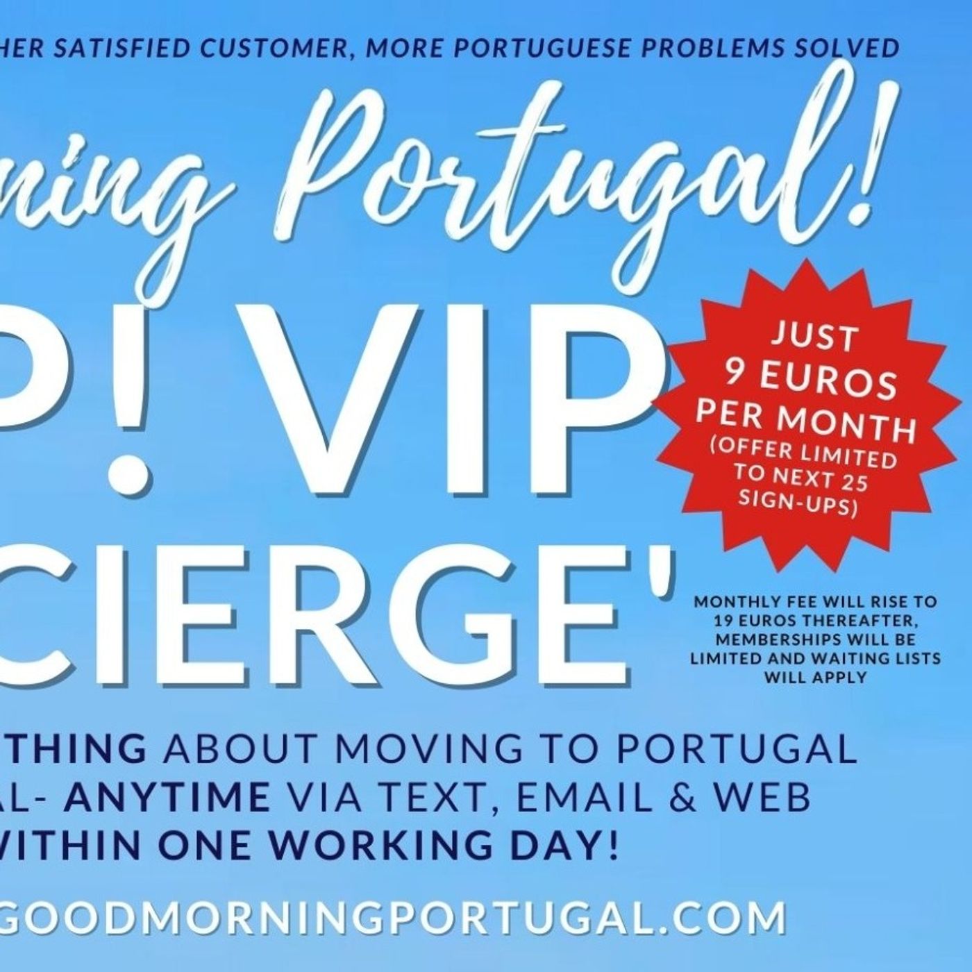 GMP! VIP 'CONCIERGE' Launch SPECIAL OFFER - Spring 23