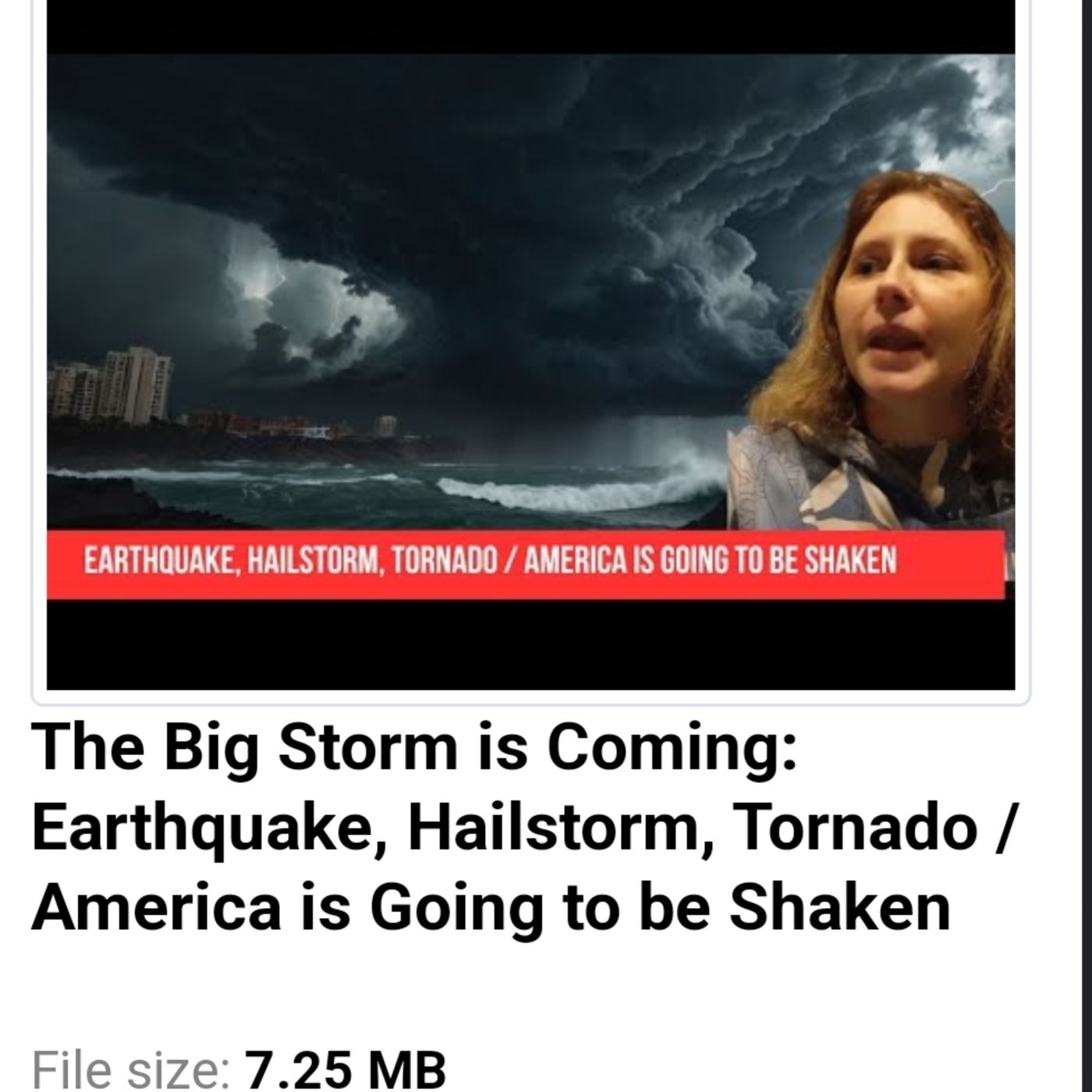 The Big Storm is Coming: Earthquake, Hailstorm, Tornado / America is Going to be Shaken episode artwork