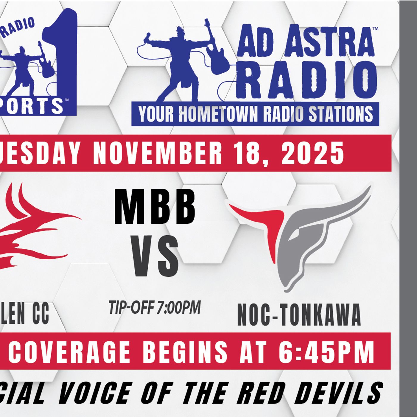 NOC-Tonkawa Mavericks at Allen Community College Red Devils Men's College Basketball (November 18, 2025) episode artwork