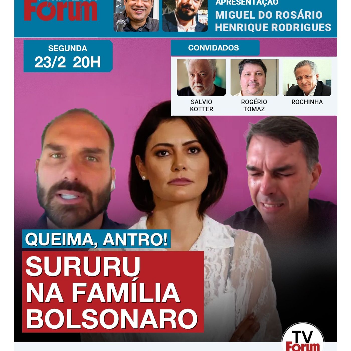 Família Bolsonaro em guerra e chamas pelo poder | A nova cartada de Flávio Bolsonaro | 23.02.26 episode artwork