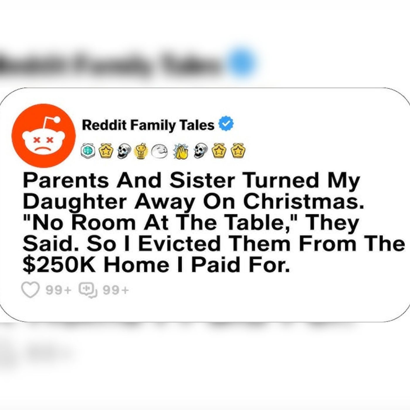 Parents And Sister Turned My Daughter Away On Christmas. No Room At The Table...  Reddit Stories episode artwork
