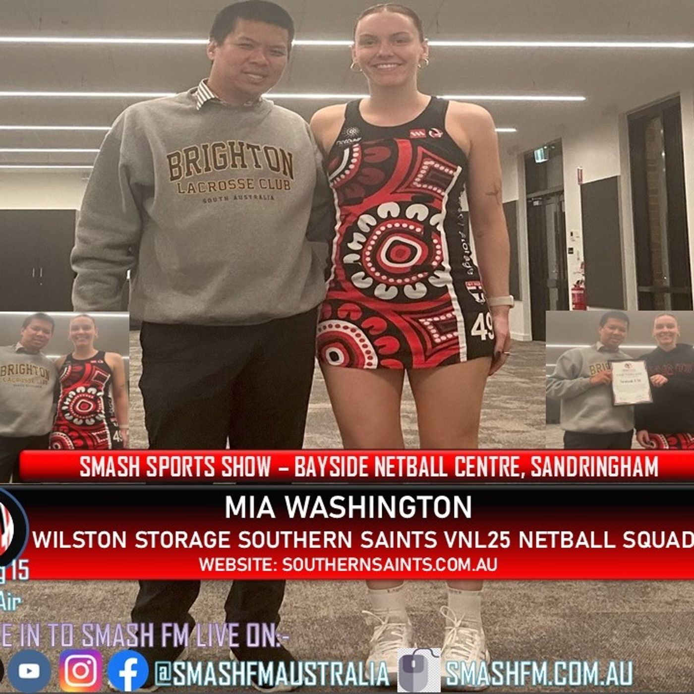 SSS15THYR: Southern Saints VNL25 Netball Mia Washington Interviews 260525