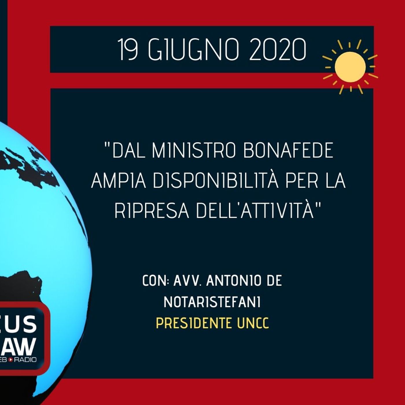 BREAKING NEWS – “DAL MINISTRO BONAFEDE AMPIA DISPONIBILITÀ PER LA RIPRESA DELL’ATTIVITÀ” episode artwork