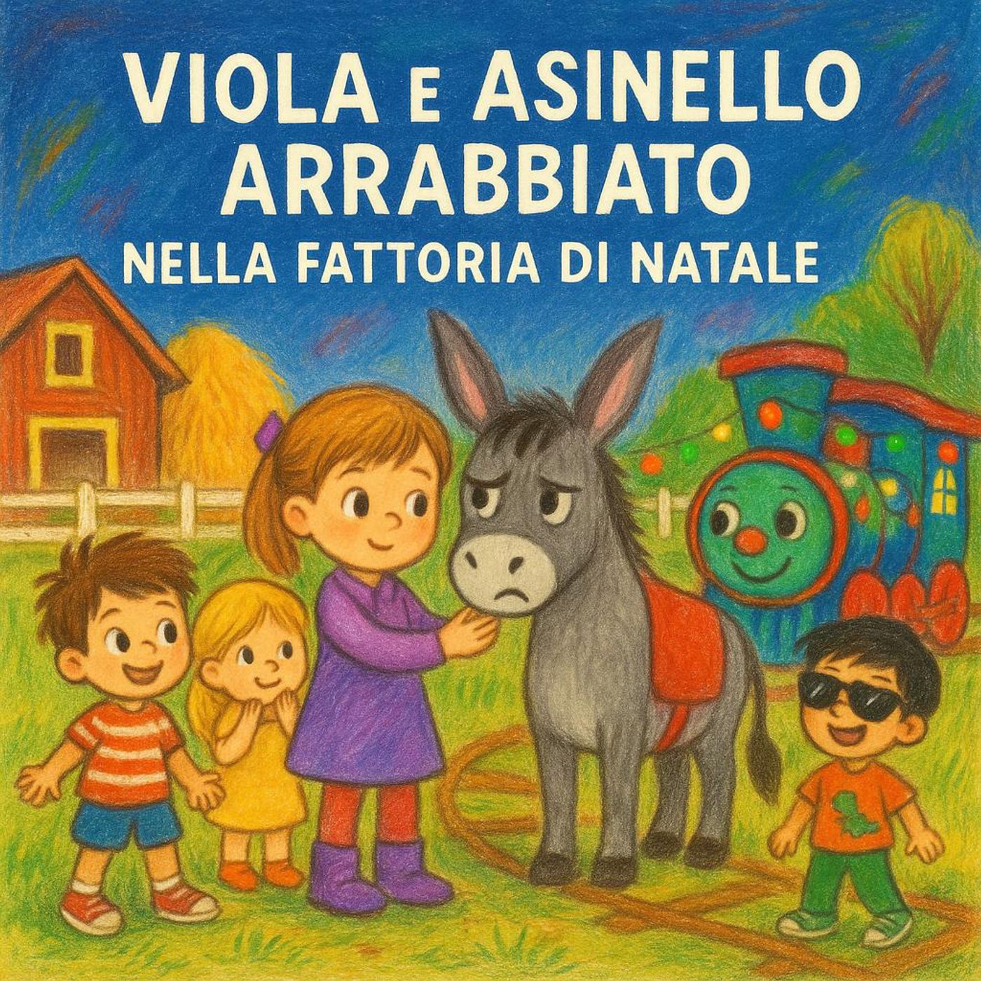 Viola e l'Asinello Arrabbiato nella Fattoria di Natale