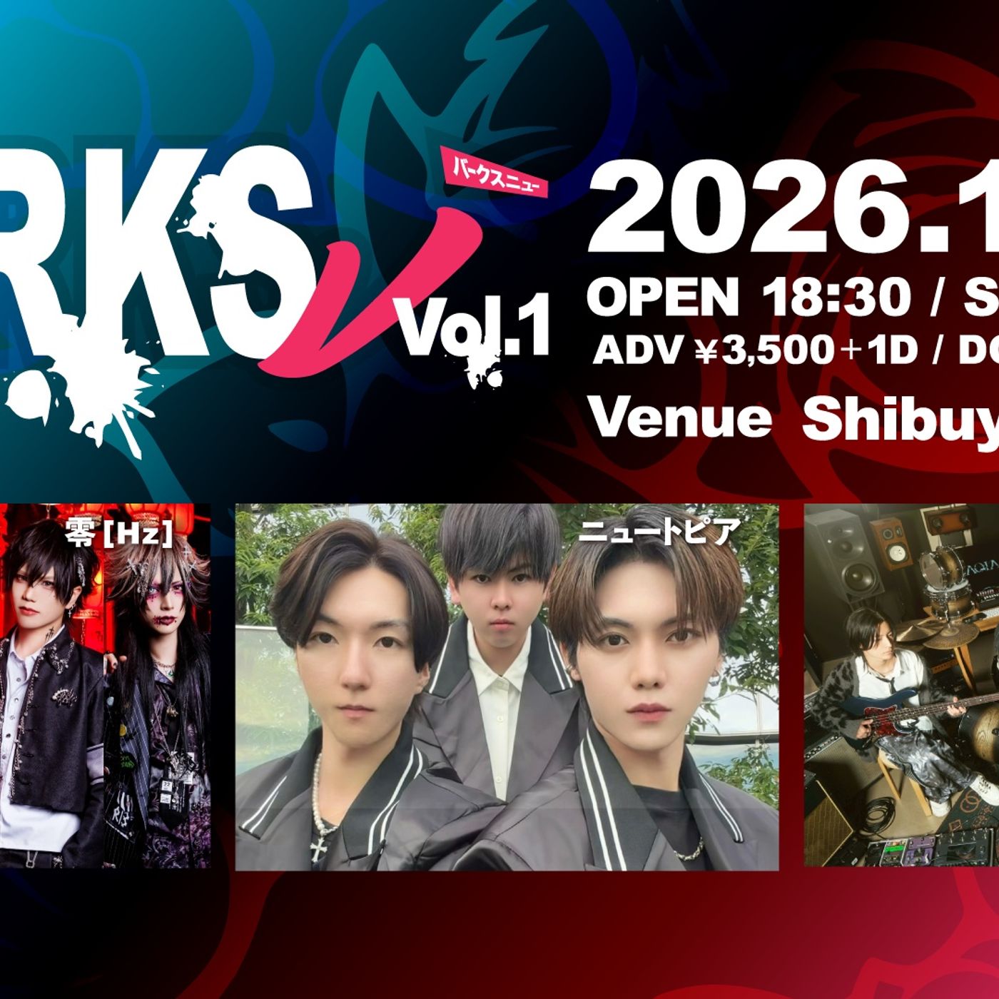 零[Hz]、MAQIA、ニュートピアが集結、＜BARKS ν Vol.1＞で出会う、今こそ観たい3組 episode artwork