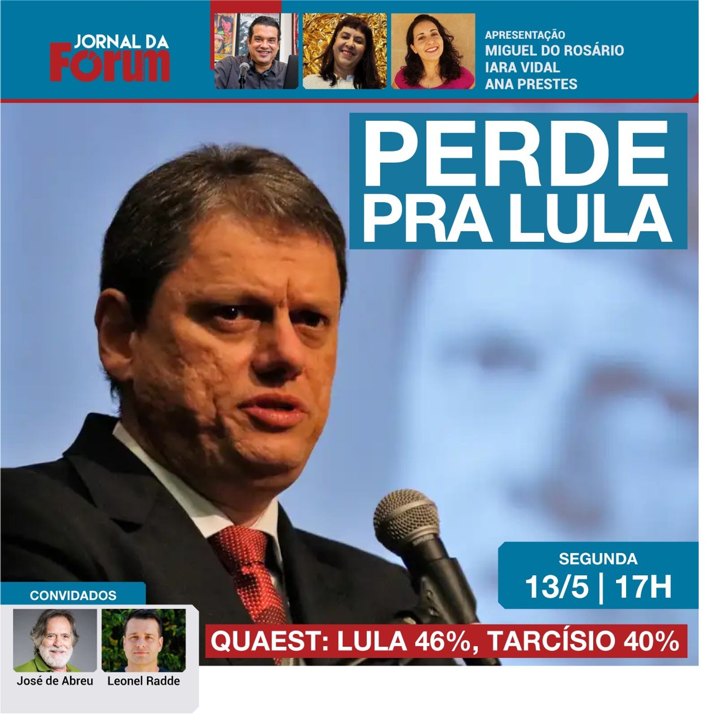 Pesquisa Quaest pra 2026: Lula 46%, Tarcísio 40% | Governo dará 5 mil por família desabrigada no Sul episode artwork