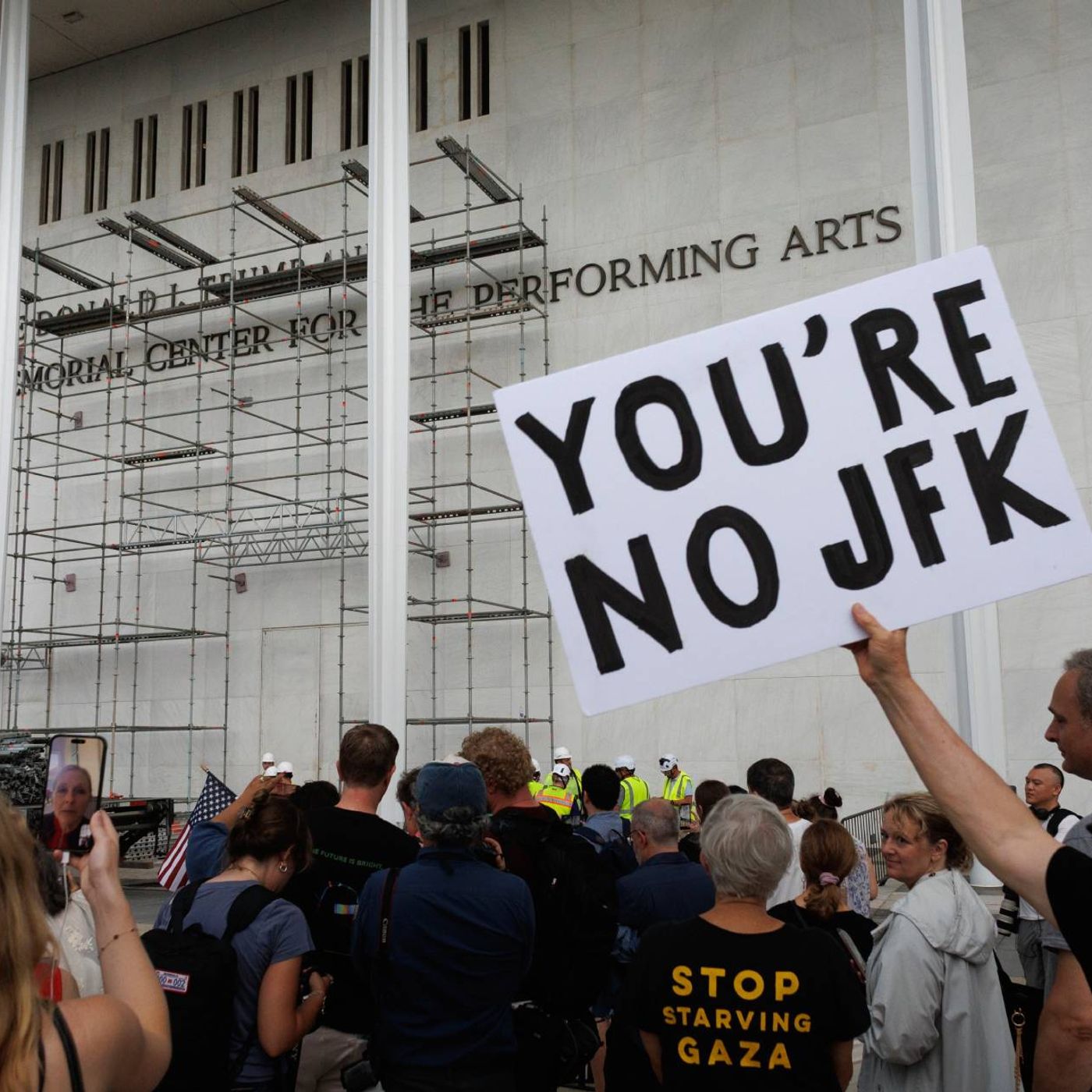 Donald Trump’s name has been fully removed from the Kennedy Center’s facade episode artwork
