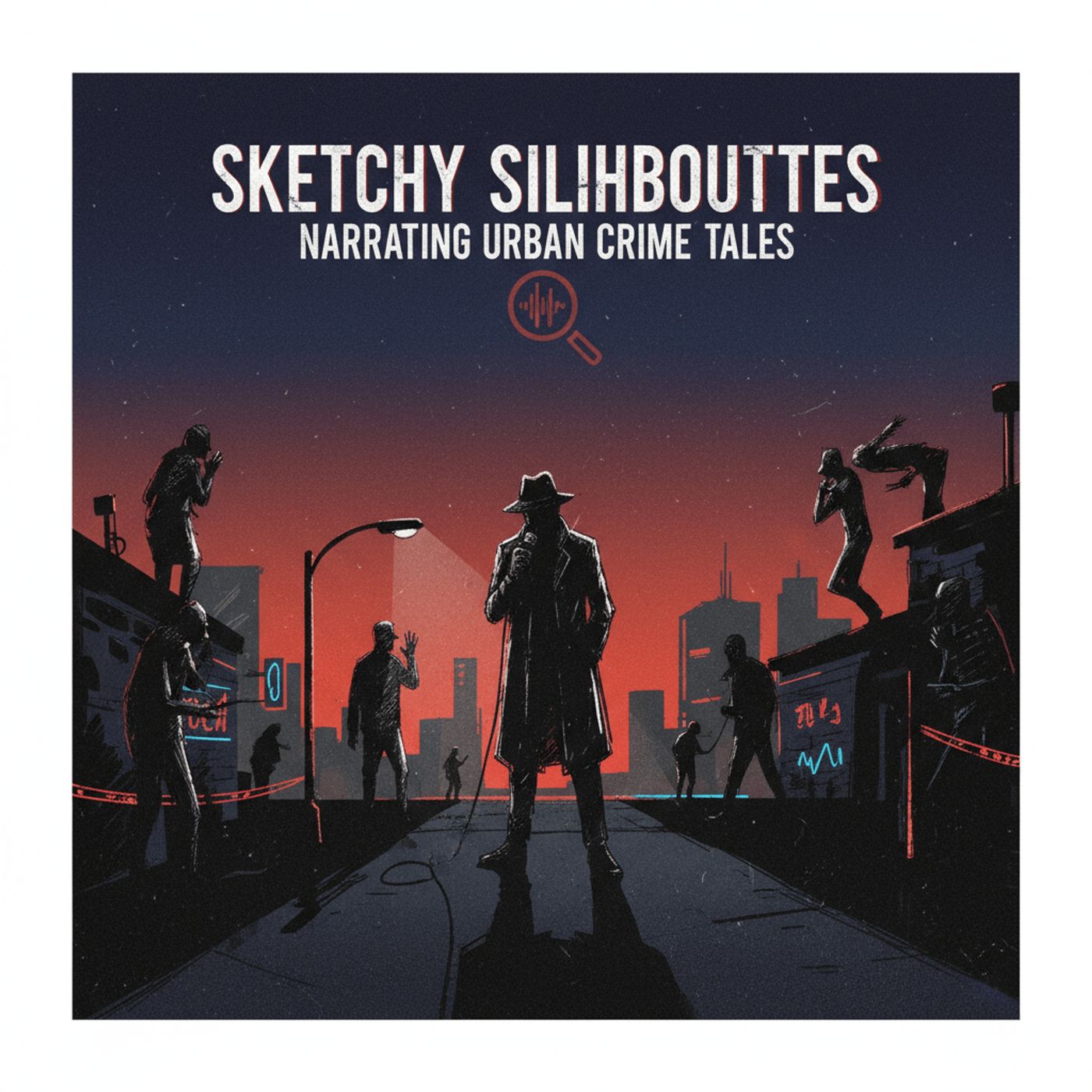 Sketchy Silhouettes Narrating Urban Crime Tales cover art