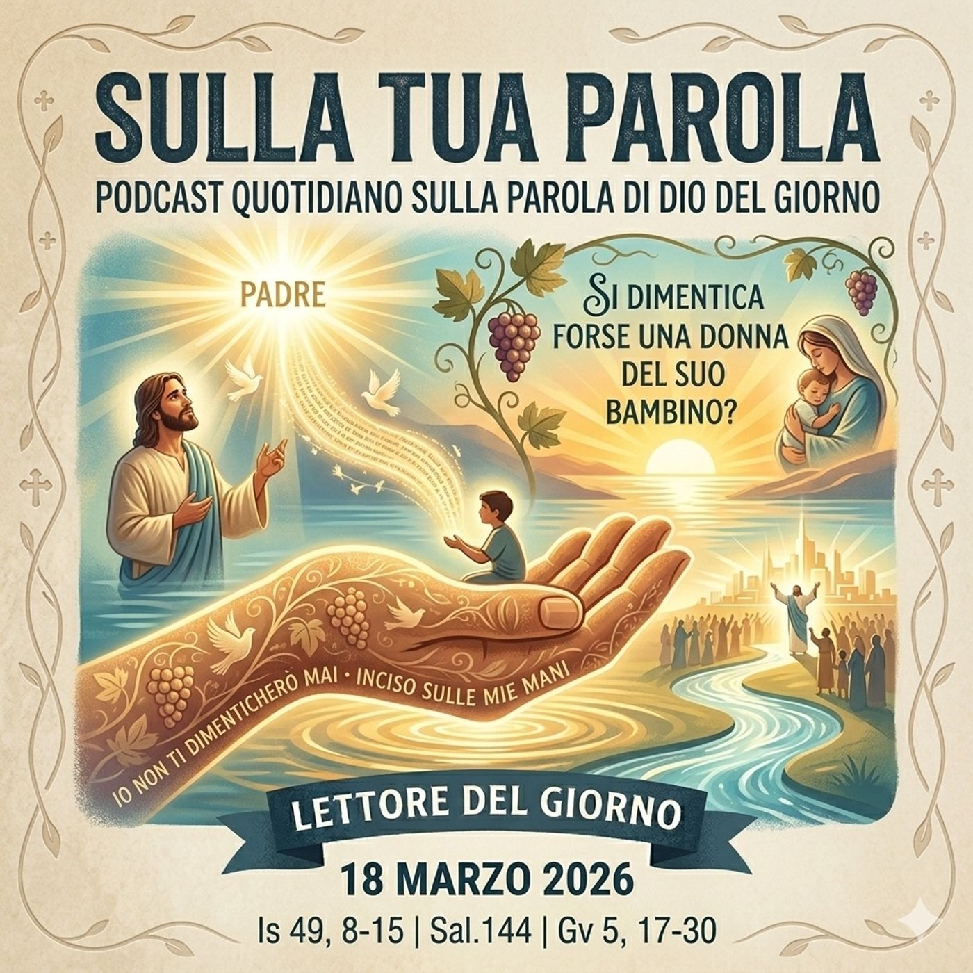 18 Marzo 2026 Dio non ti dimentica: Riflessione Is 49 e Gv 5 | Podcast Sulla Tua Parola episode artwork