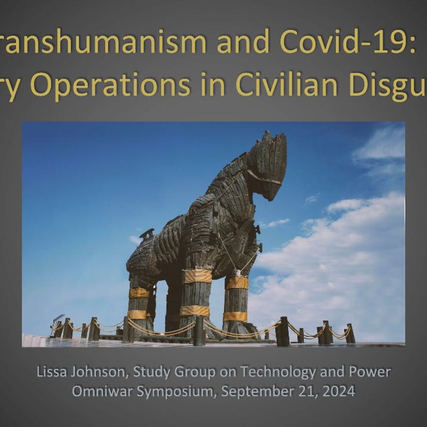 Lissa Johnson, Transhumanism and Covid-19: Military Operations in Civilian Disguise? episode artwork