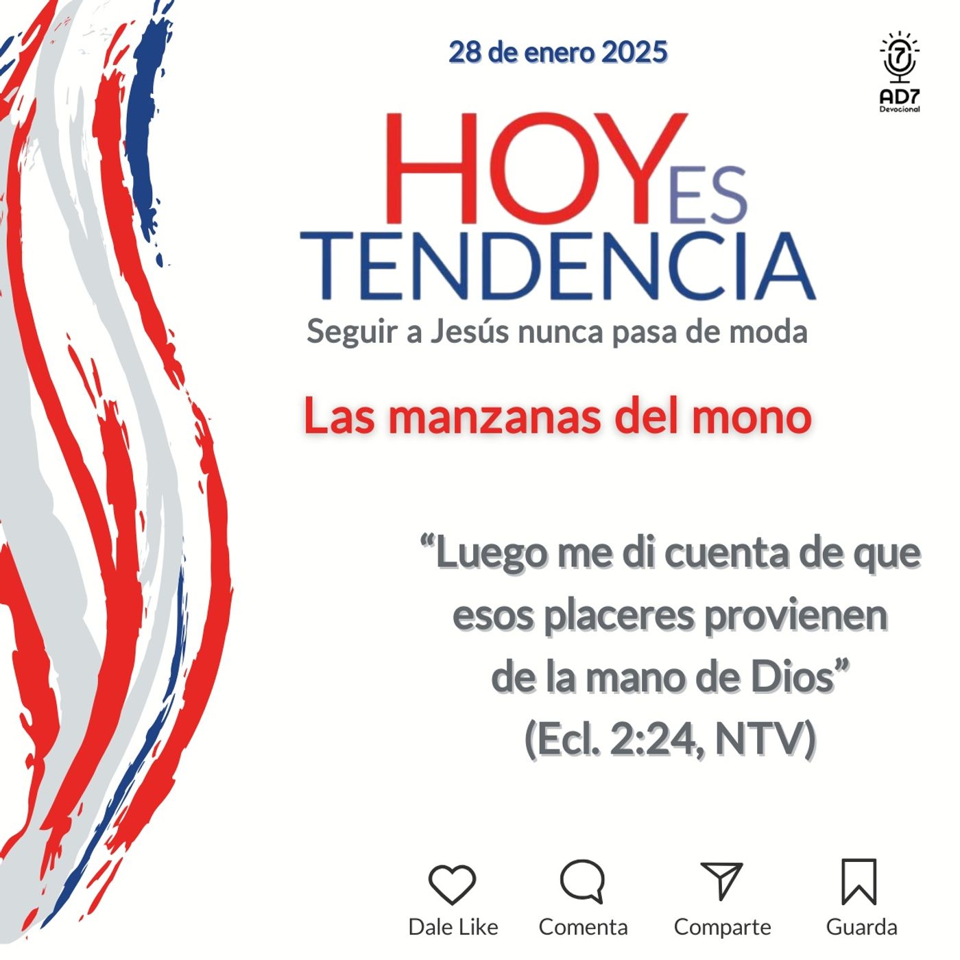 Las manzanas del mono ~ Devocional de Jóvenes ~ 28 de enero 2025