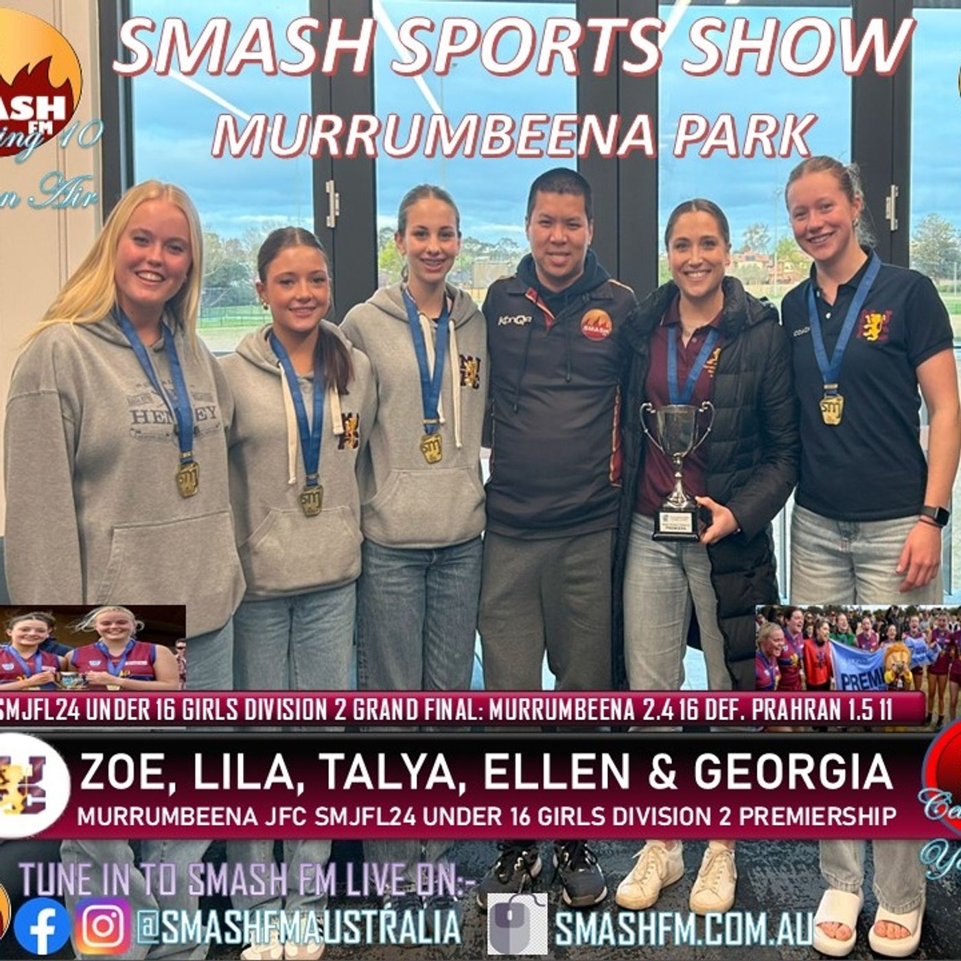 SSS10THYR: Murrumbeena JFC SMJFL24 U16 Girls Div 2 Premiership Interviews 150924