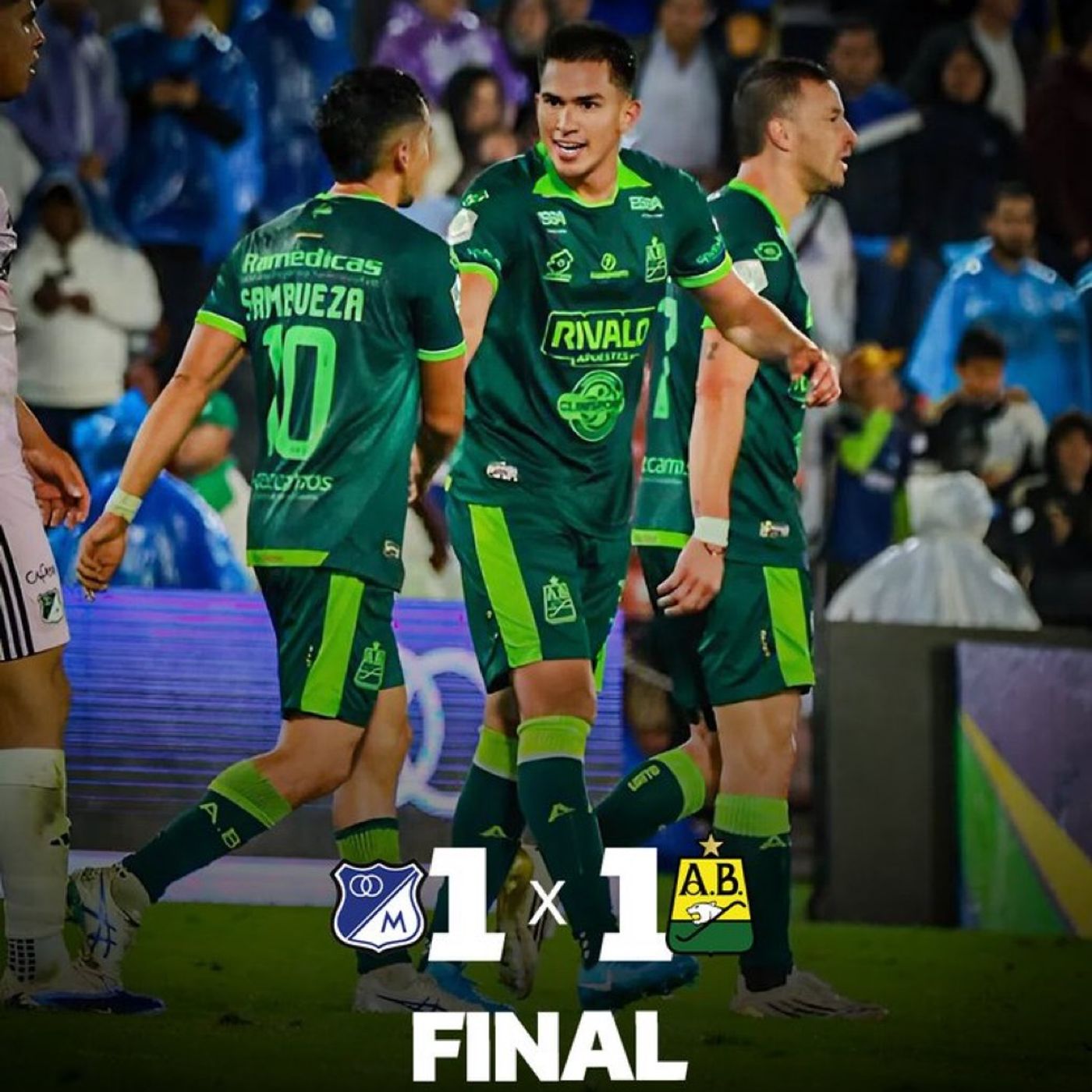 Corazón leopardo. Empate suficiente en Bogotá, 1-1 con Millos.