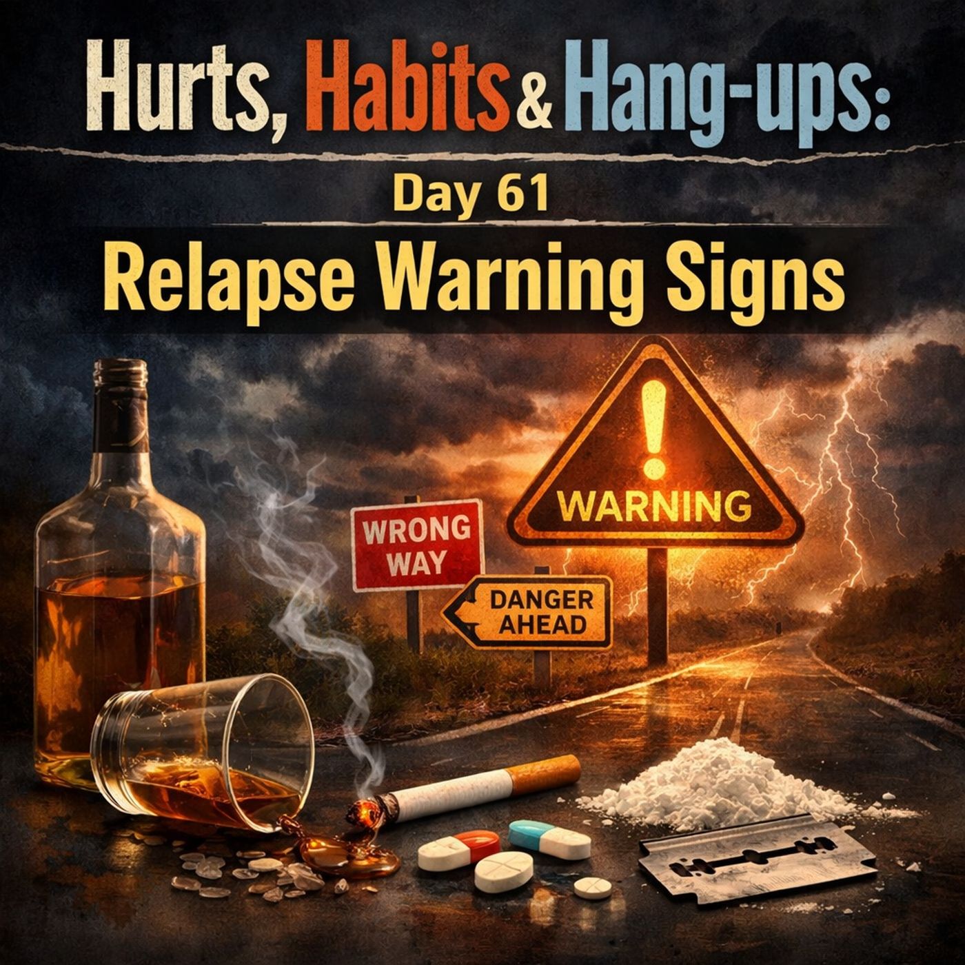 Hurts, Habits & Hang-ups: Day 61 – Relapse Warning Signs episode artwork
