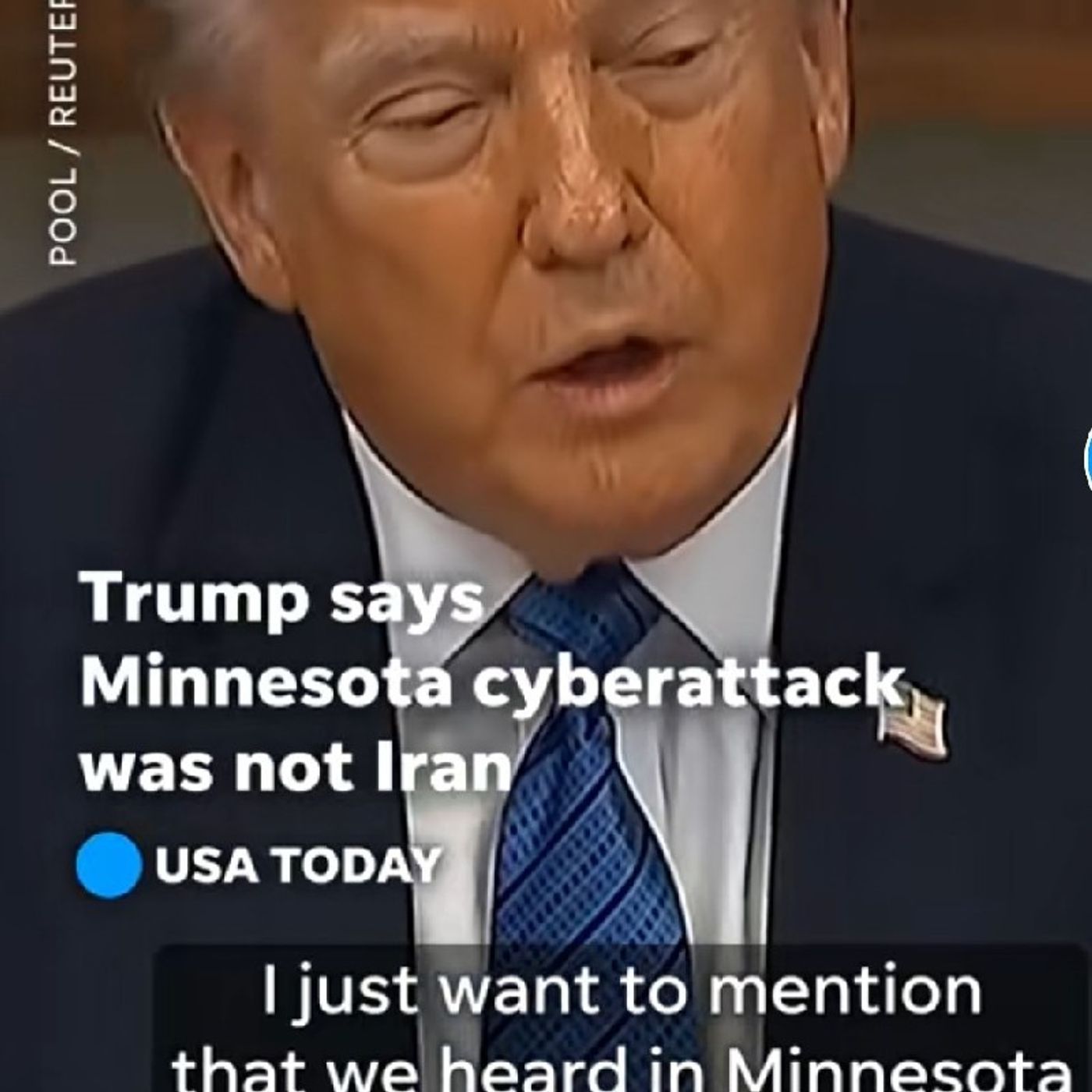 President Donald Trump said in a cabinet meeting that he believes a recent episode artwork