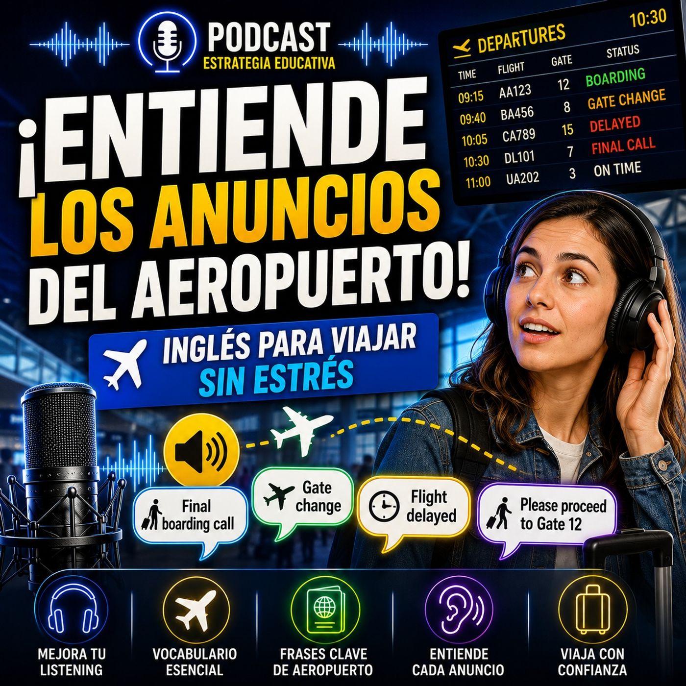 Cómo Entender los Anuncios en Aeropuertos en Inglés | Airport Announcements English