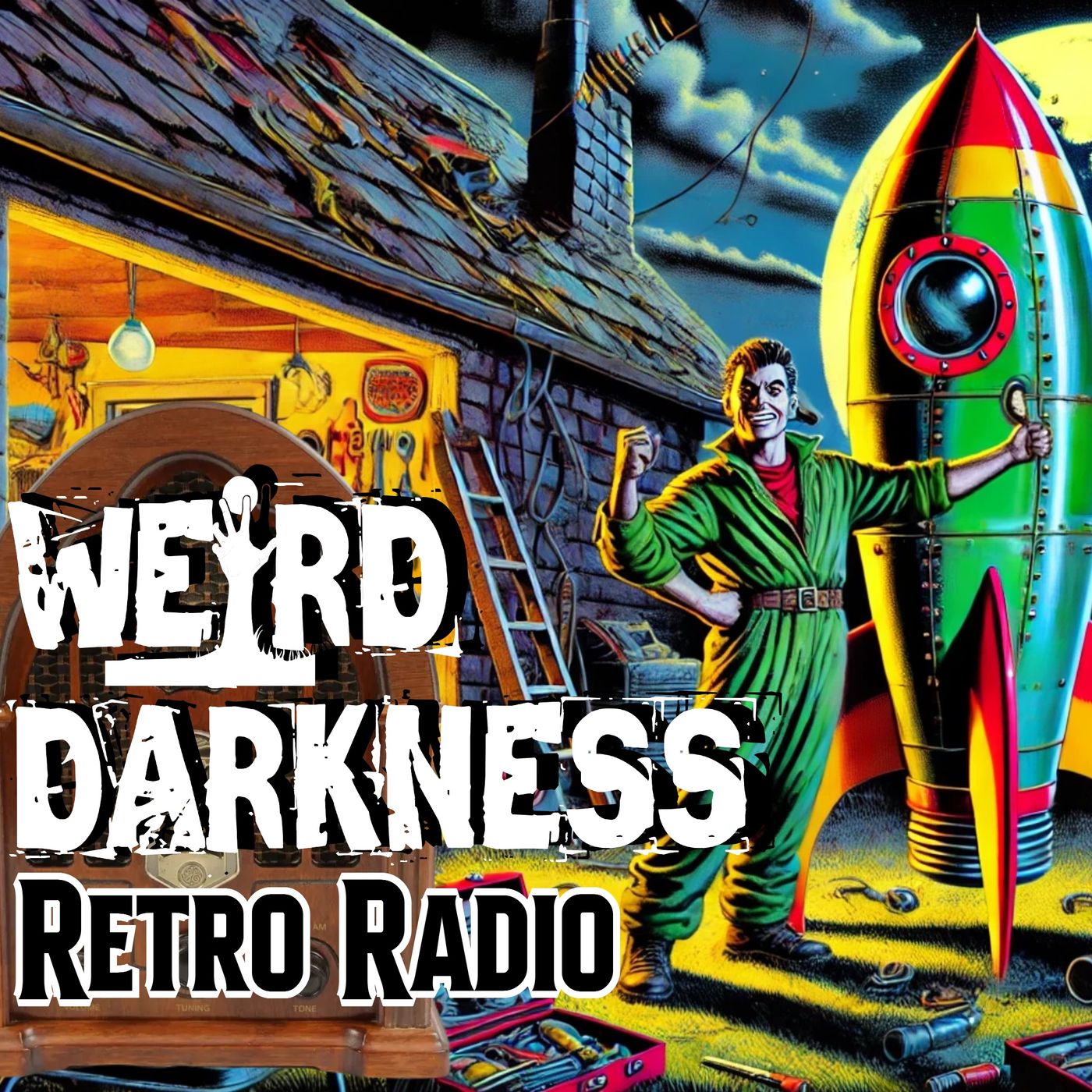 “THE MASTER CONSTIPATOR RETURNS!”: 12 Frightening And Fun #RetroRadio Stories! EP0284 #WeirdDarkness - podcast episode cover