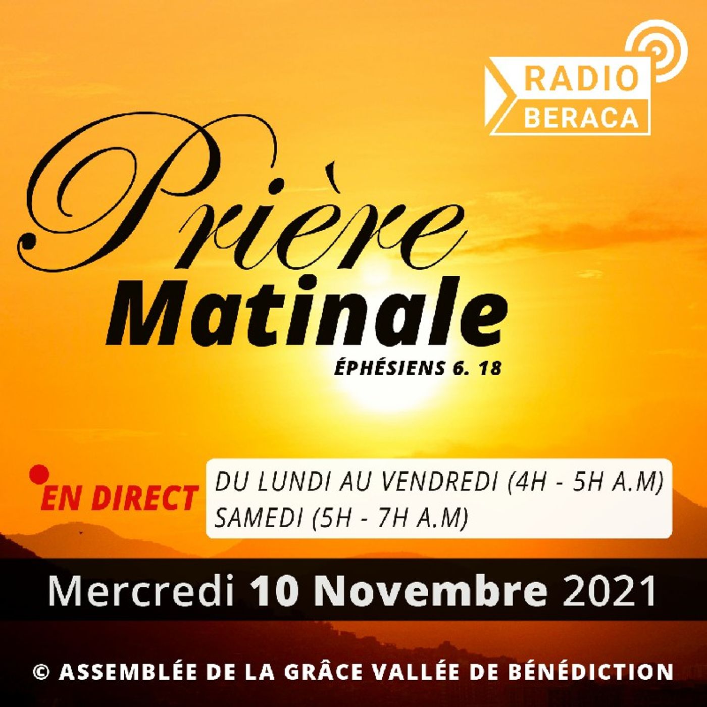 10/11/2021- Prière matinale episode artwork