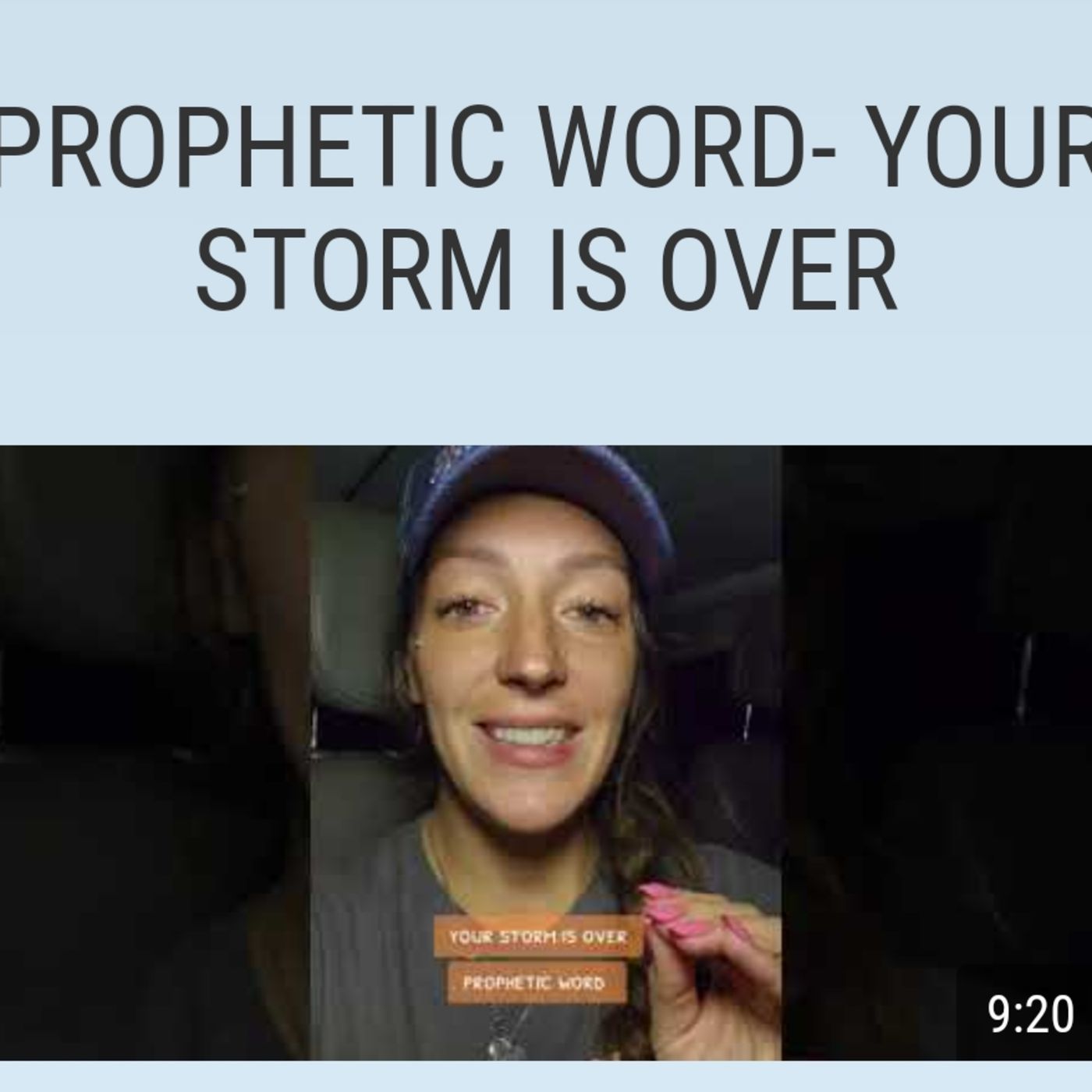 PROPHETIC WORD- YOUR STORM IS OVER episode artwork