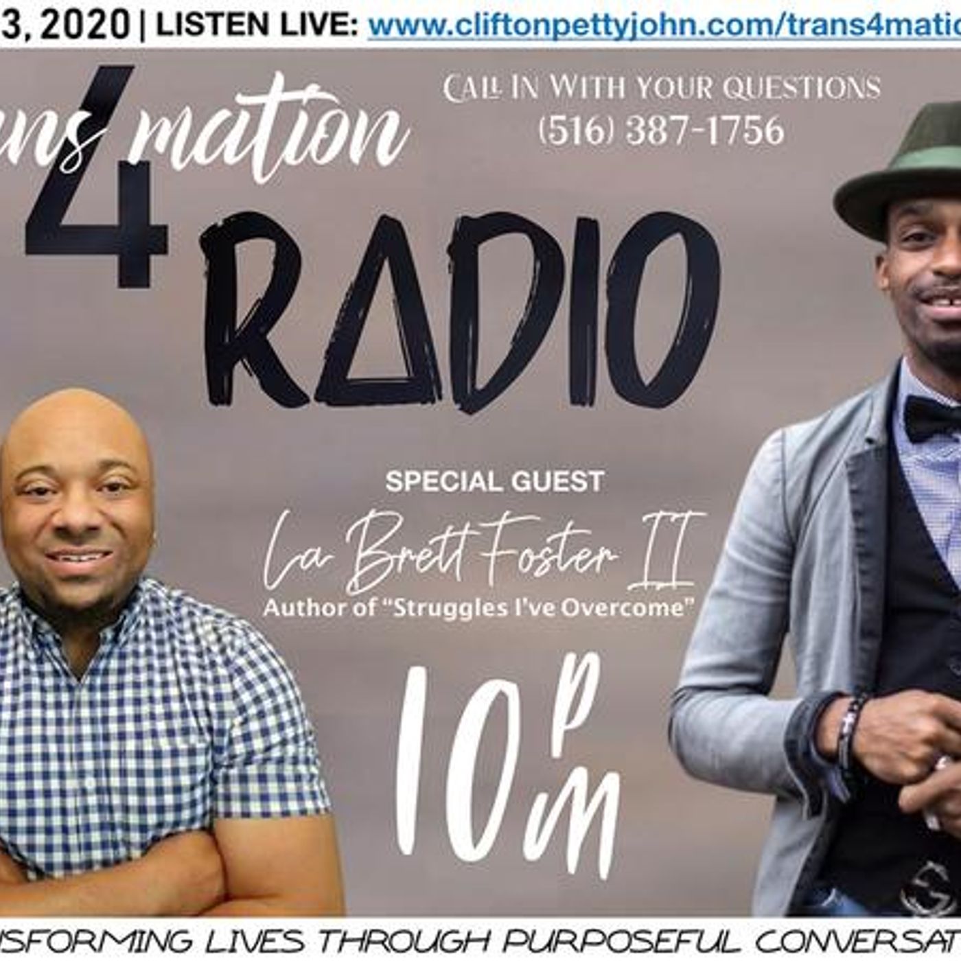 S2 E1: La'Brett Foster II joins Clifton on TRANSFORMATION RADIO episode artwork