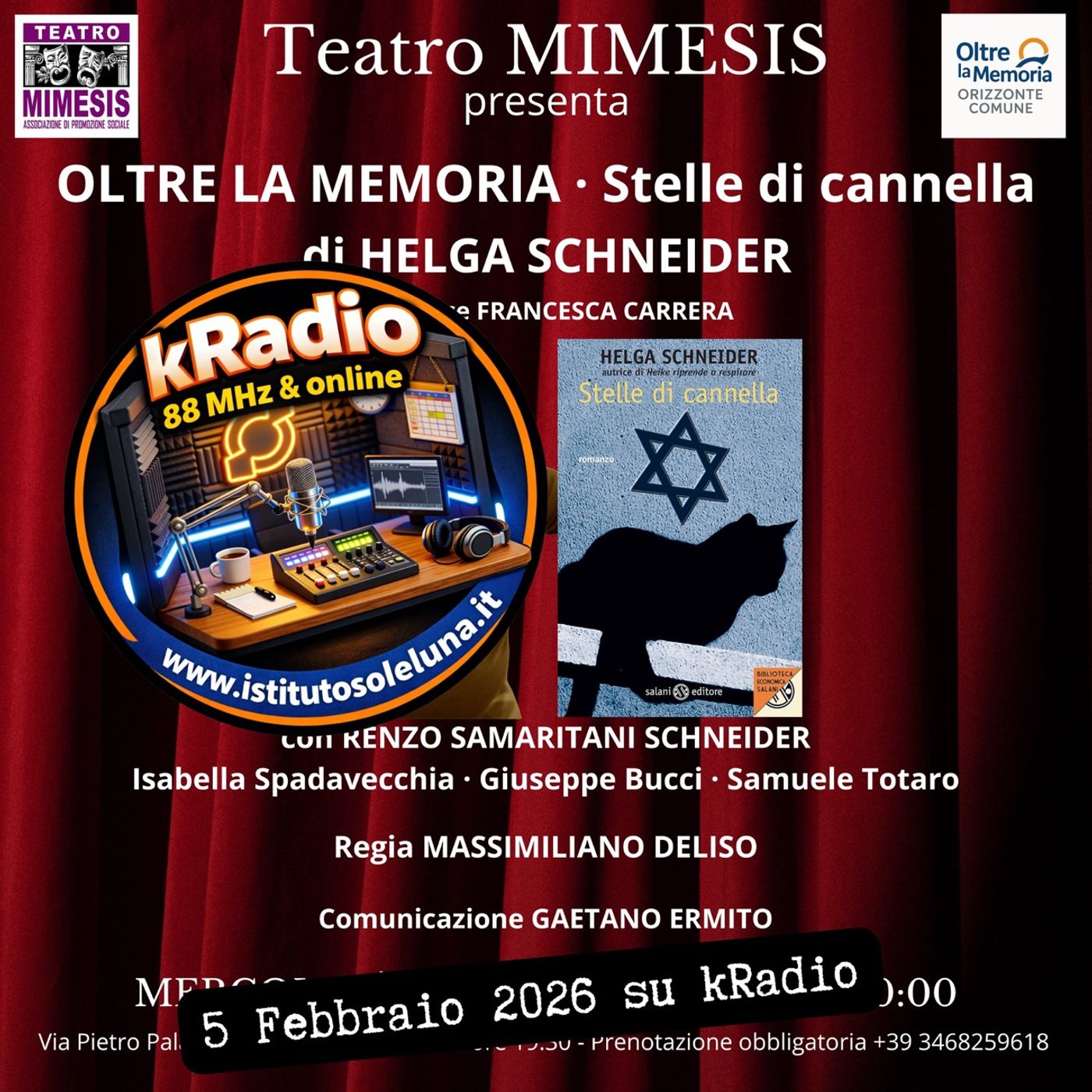 STELLE DI CANNELLA con Renzo Samaritani Schneider al teatro MIMESIS 28 gennaio 2026 episode artwork