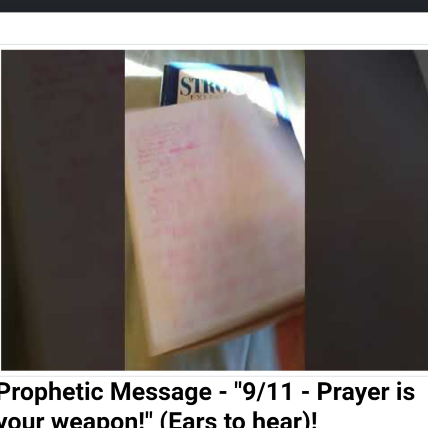 Prophetic Message - "9/11 - Prayer is your weapon!" (Ears to hear)! File size: 6.73 MB episode artwork