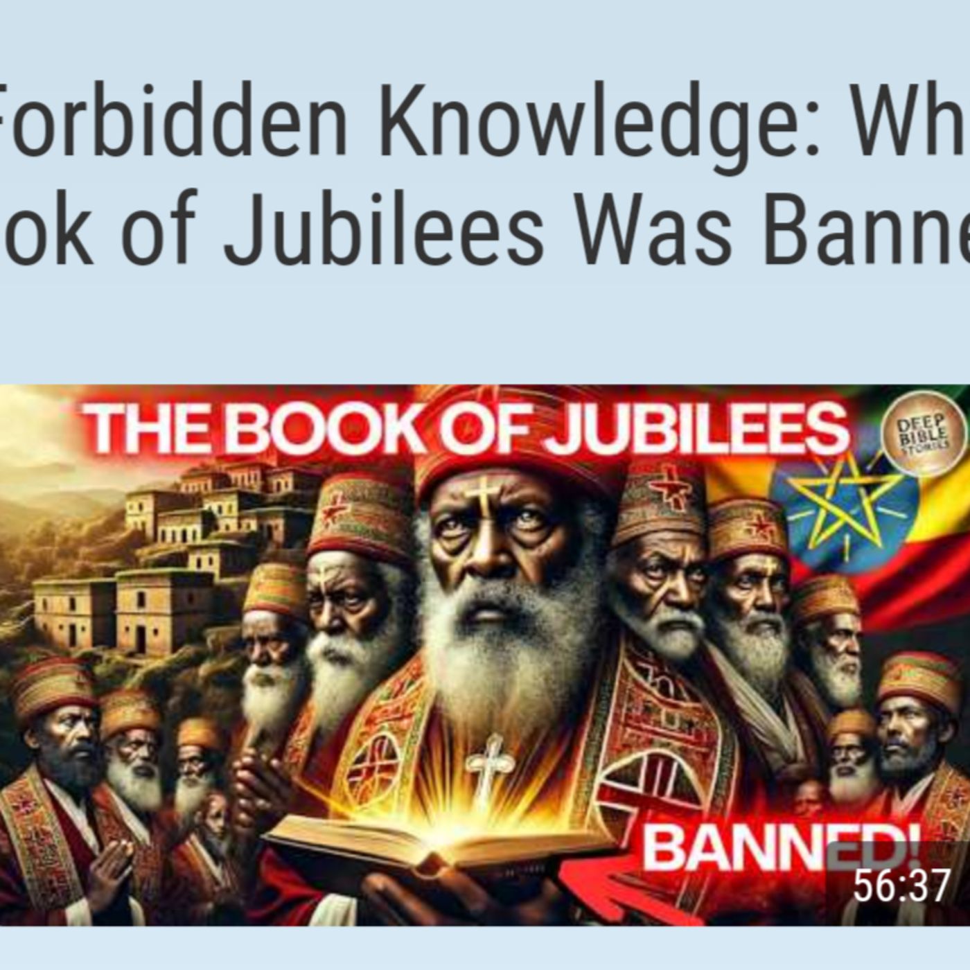 Forbidden Knowledge: Why Book of Jubilees Was Banned episode artwork