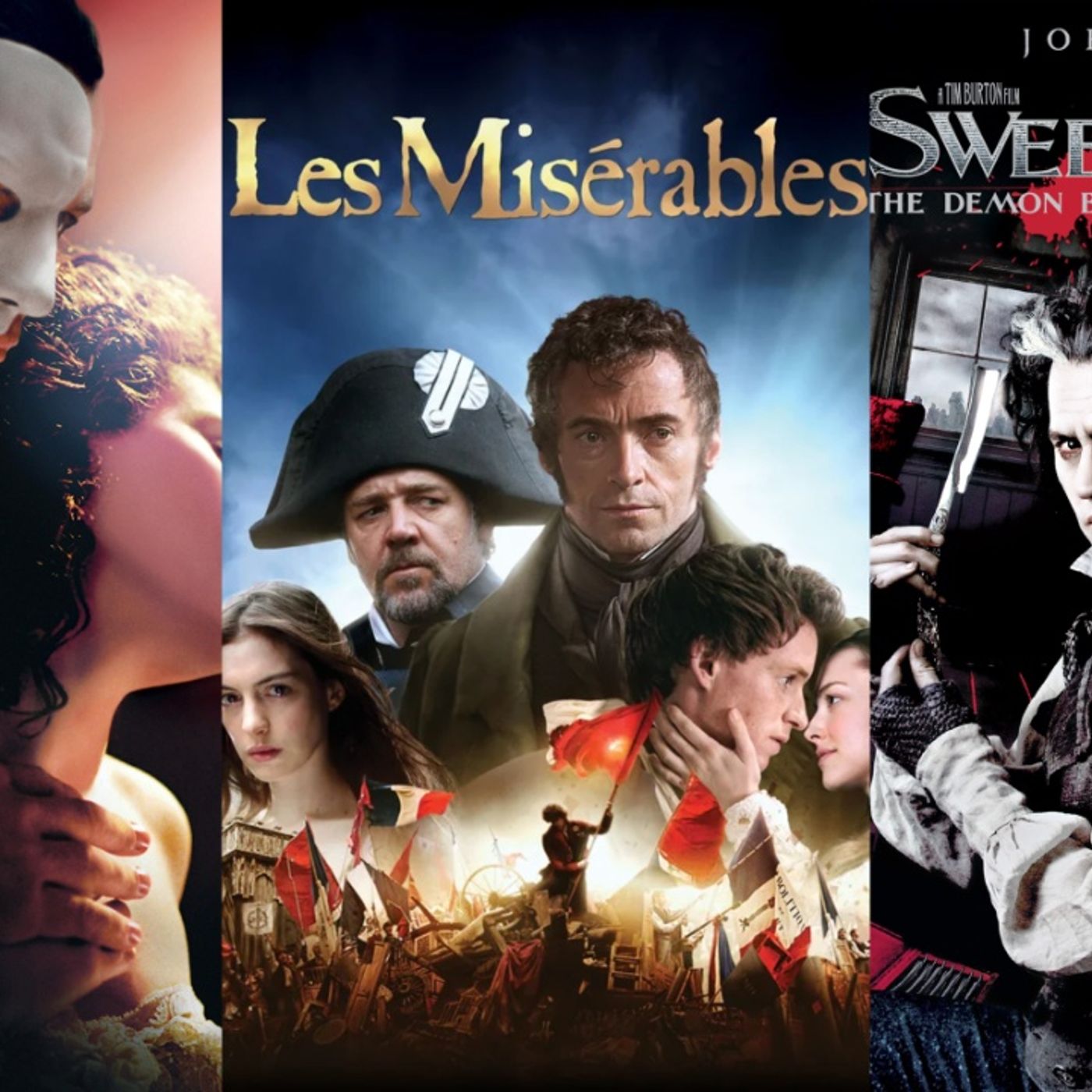 Triple Feature: Les Misérables/The Phantom of the Opera/Sweeney Todd The Demon Barber Fleet Street