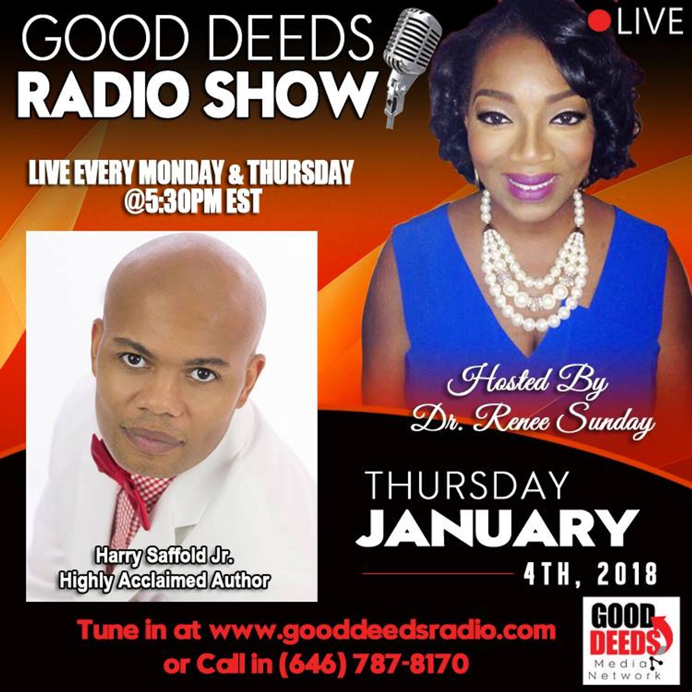 Highly Acclaimed Harry Saffold Jr, Inklectuals Inc.shares on Good Deeds Radio episode artwork