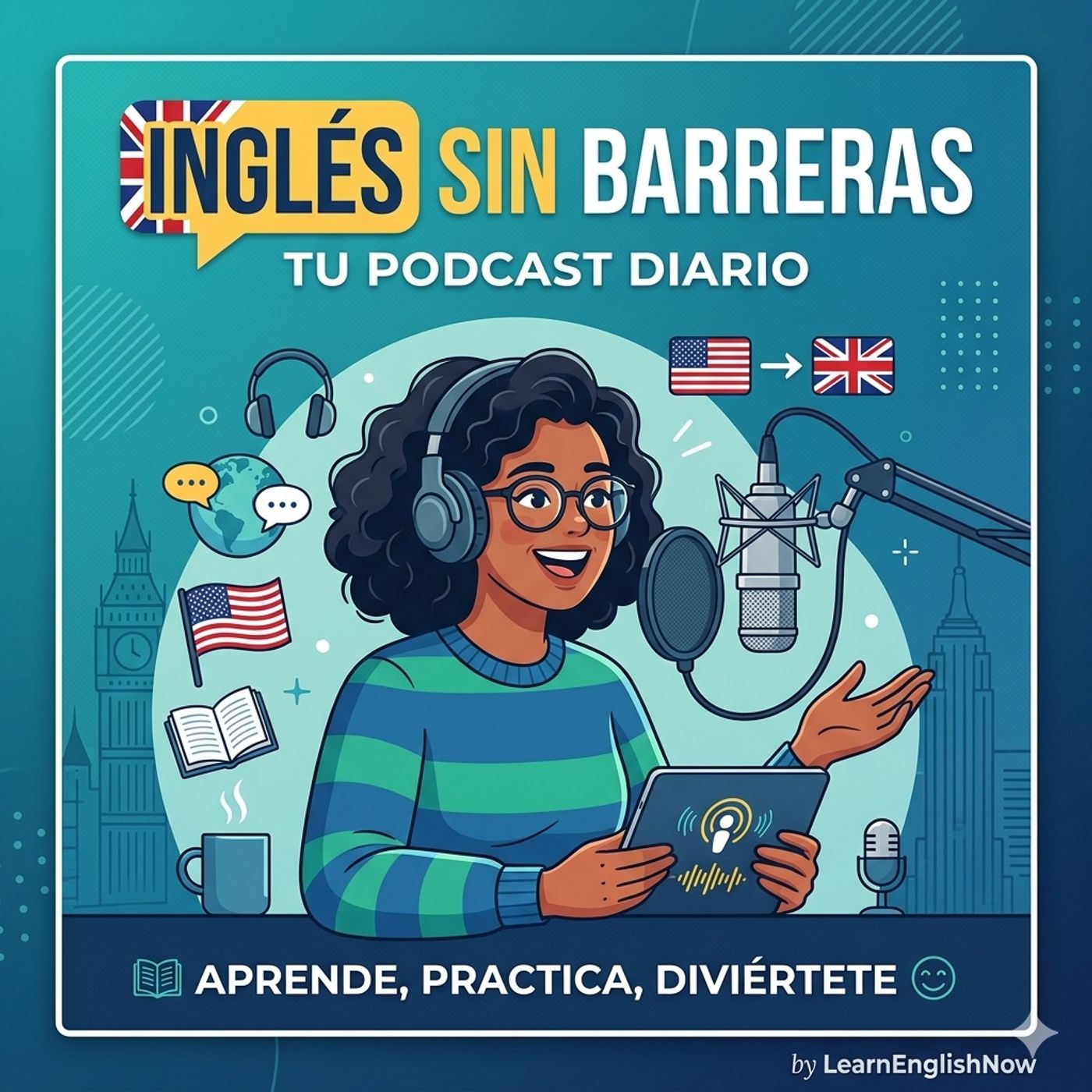 English podcast artwork
