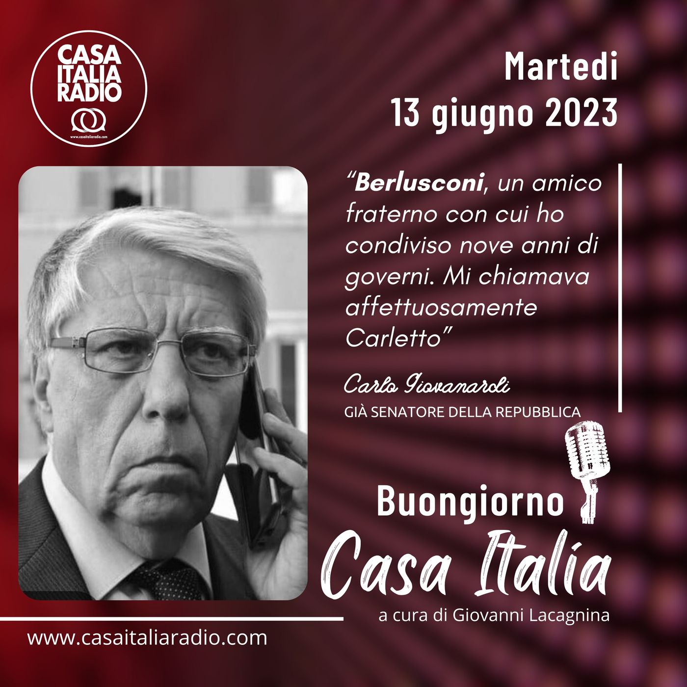 Carlo Giovanardi: “Berlusconi, un amico fraterno con cui ho condiviso nove anni di governi. Mi chiamava affettuosamente Carletto”. episode artwork
