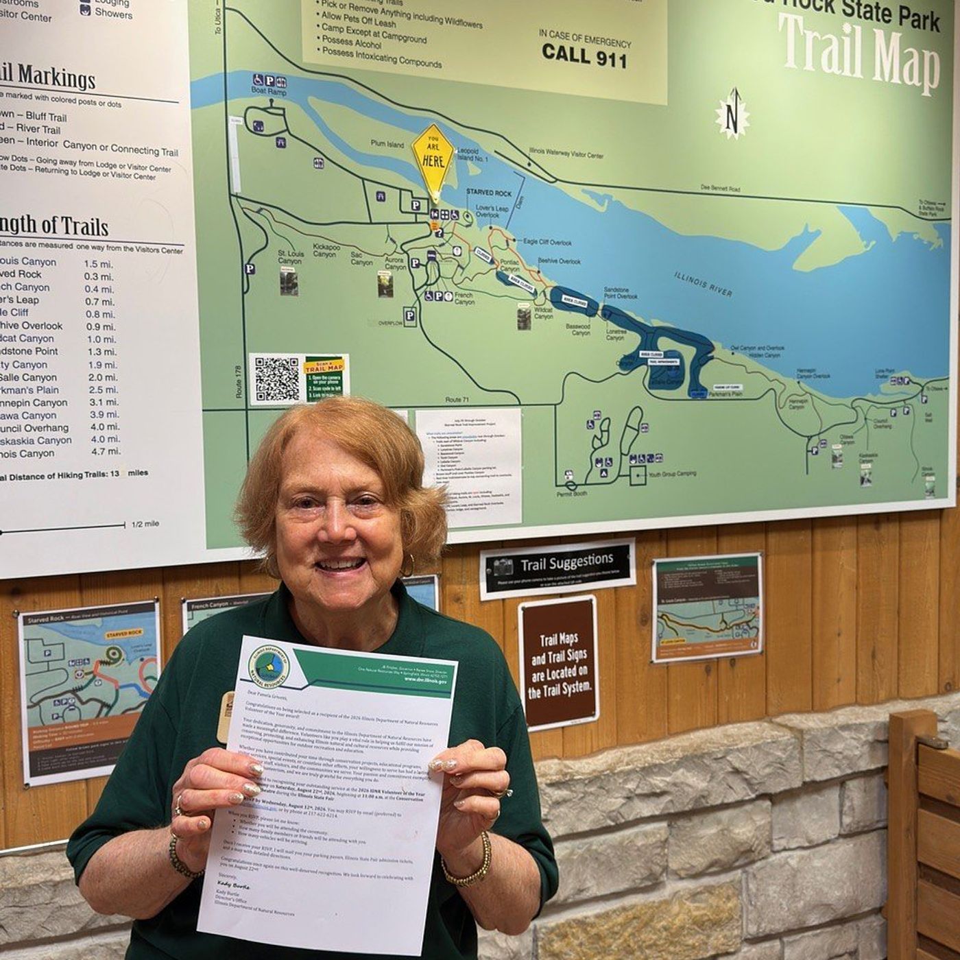 A pair of Starved Rock Foundation members honored by IDNR episode artwork