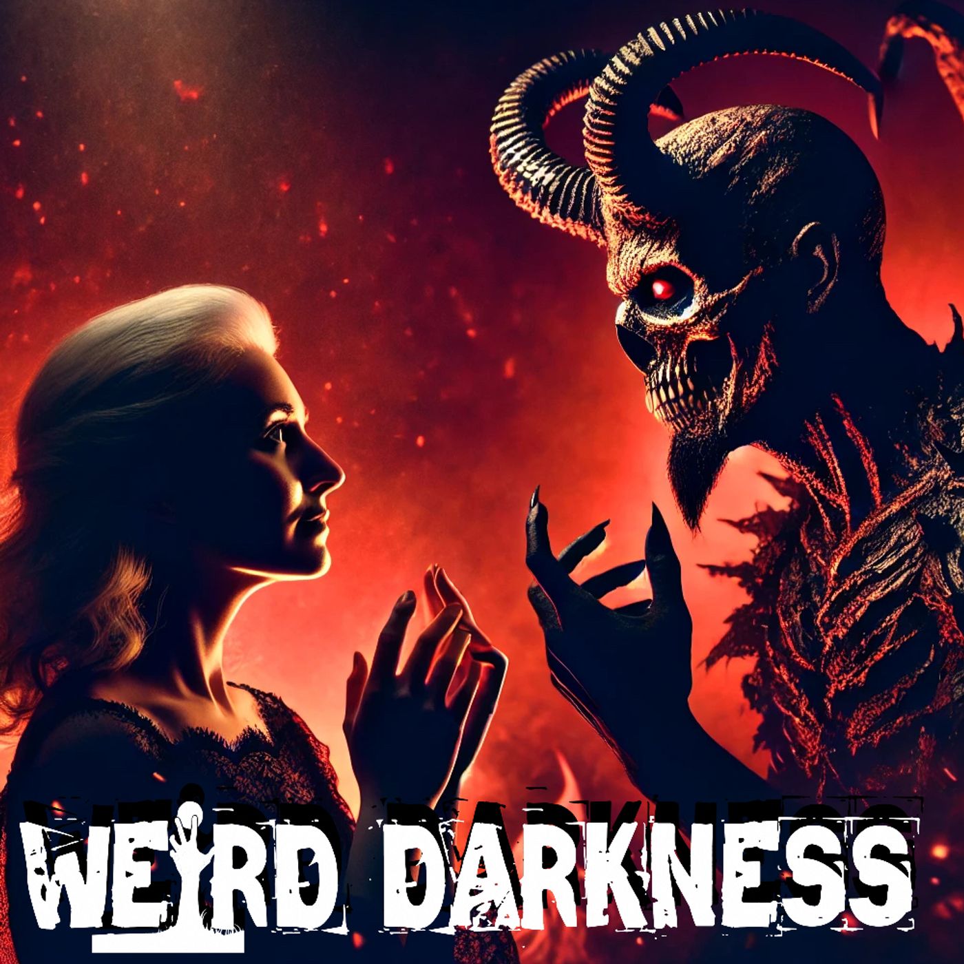 cover of episode “THE GIRL WHO FELL IN LOVE WITH THE DEVIL” and More True Dark Stories! #WeirdDarkness