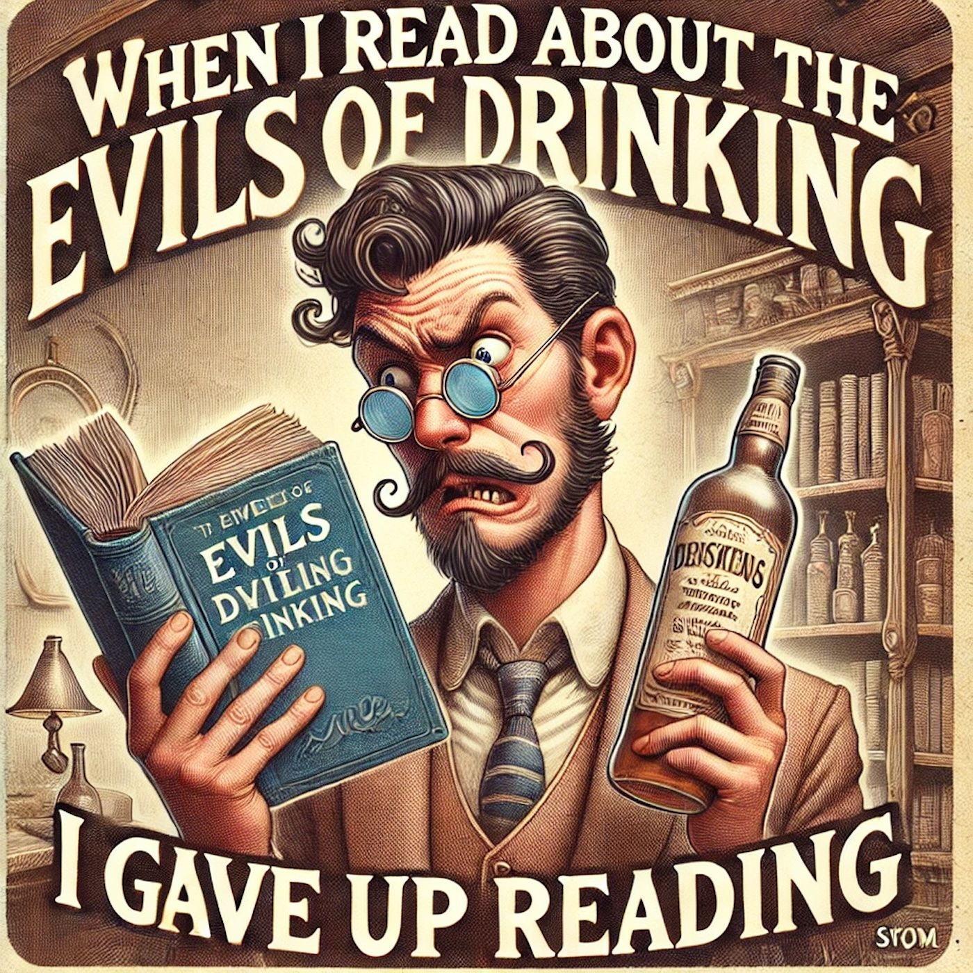 "When I read about the evils of drinking, I gave up reading." episode artwork