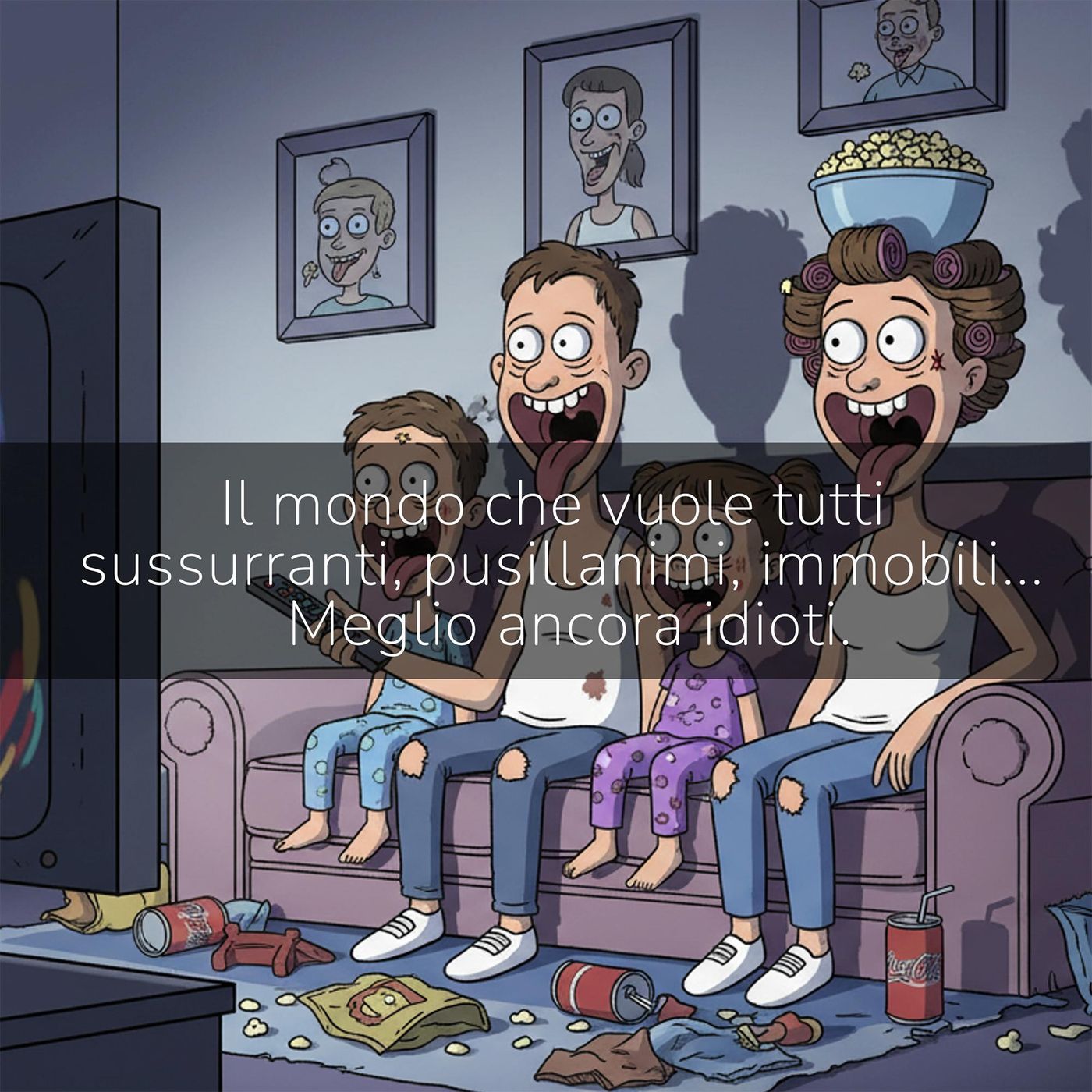 Il mondo che vuole tutti sussurranti, pusillanimi, immobili… Meglio ancora idioti. episode artwork